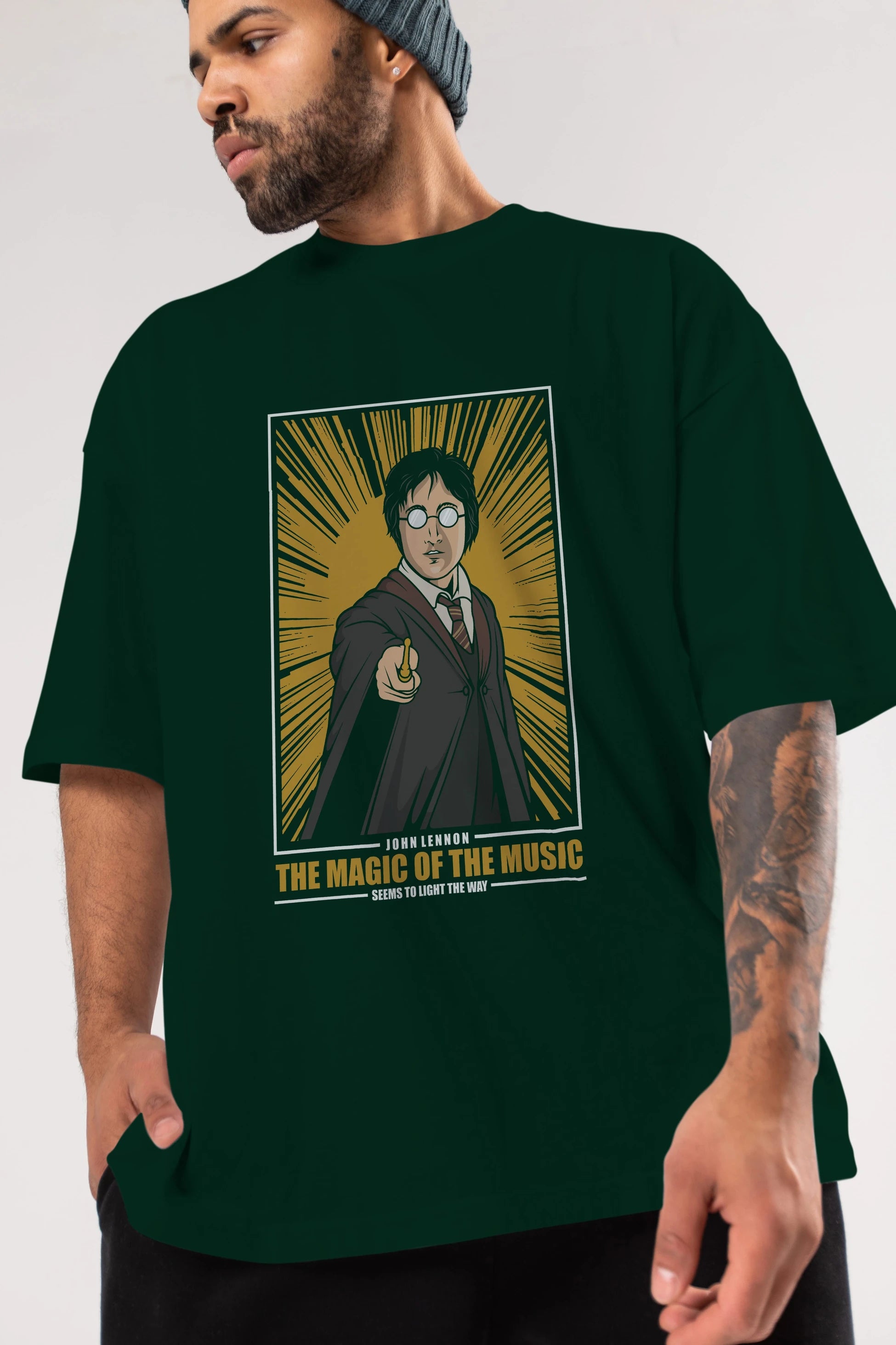 John Potter Ön Baskılı Oversize t-shirt Erkek Kadın Unisex %100 Pamuk tişort