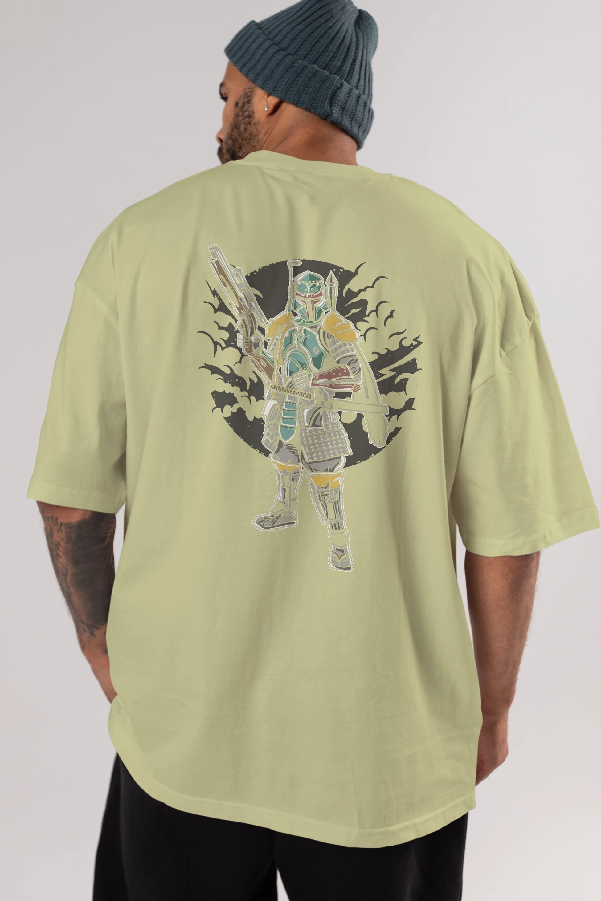 Ronin Hunter Arka Baskılı Oversize t-shirt Erkek Kadın Unisex %100 Pamuk
