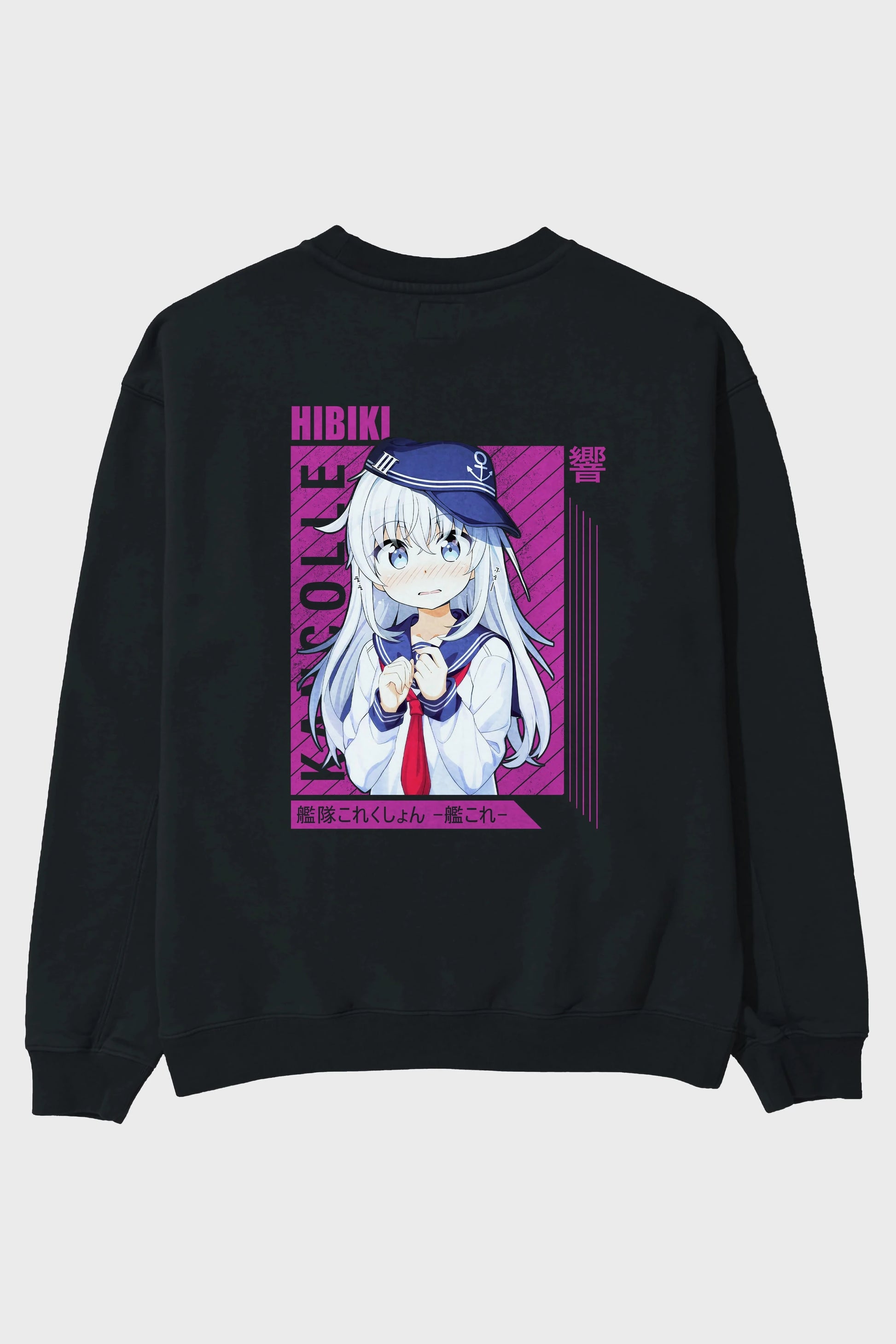 Hibiki 4 Anime Arka Baskılı Oversize Sweatshirt Erkek Kadın Unisex