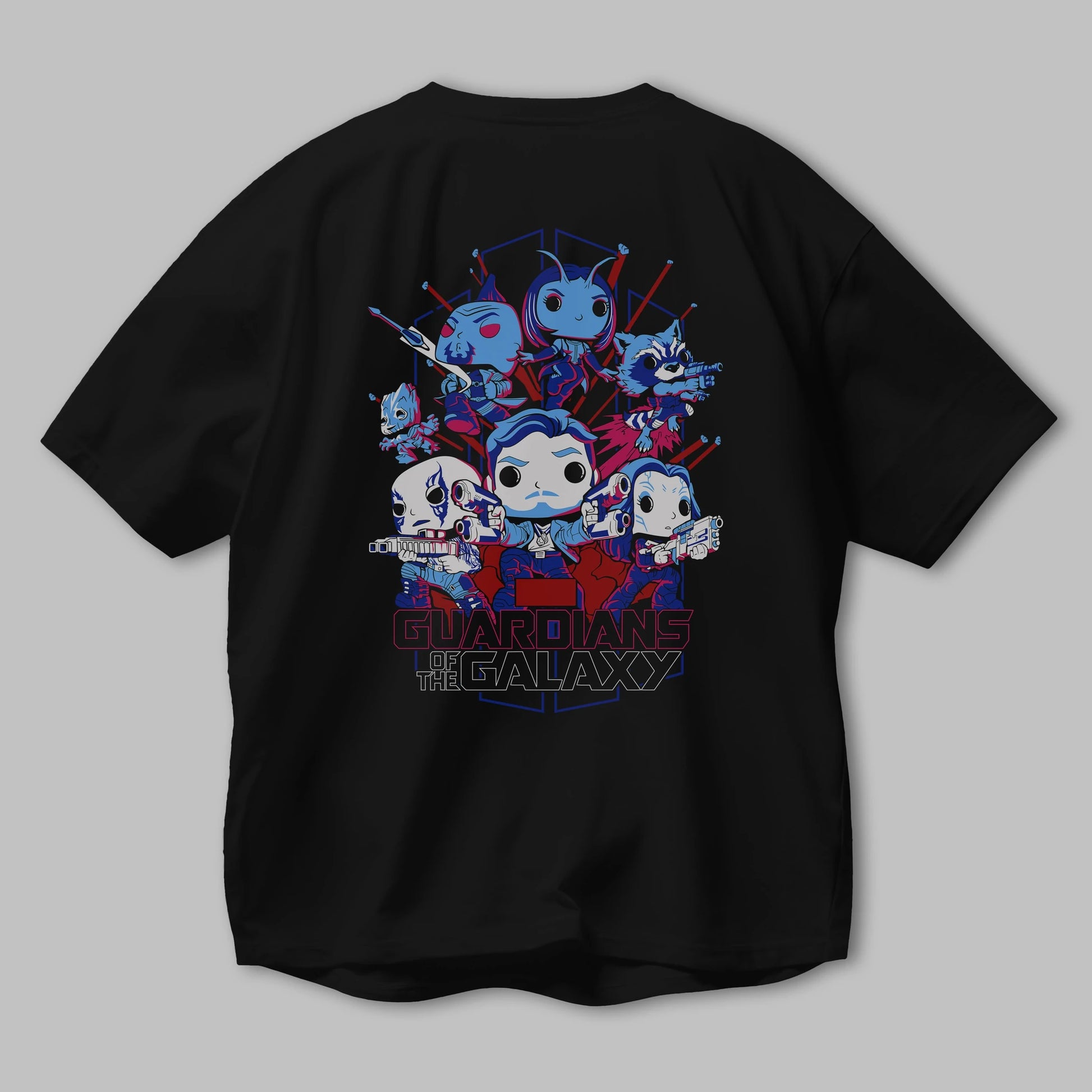 Guardians of the Galaxy Arka Baskılı Oversize t-shirt Erkek Kadın Unisex %100 Pamuk Bisiklet Yaka tişort