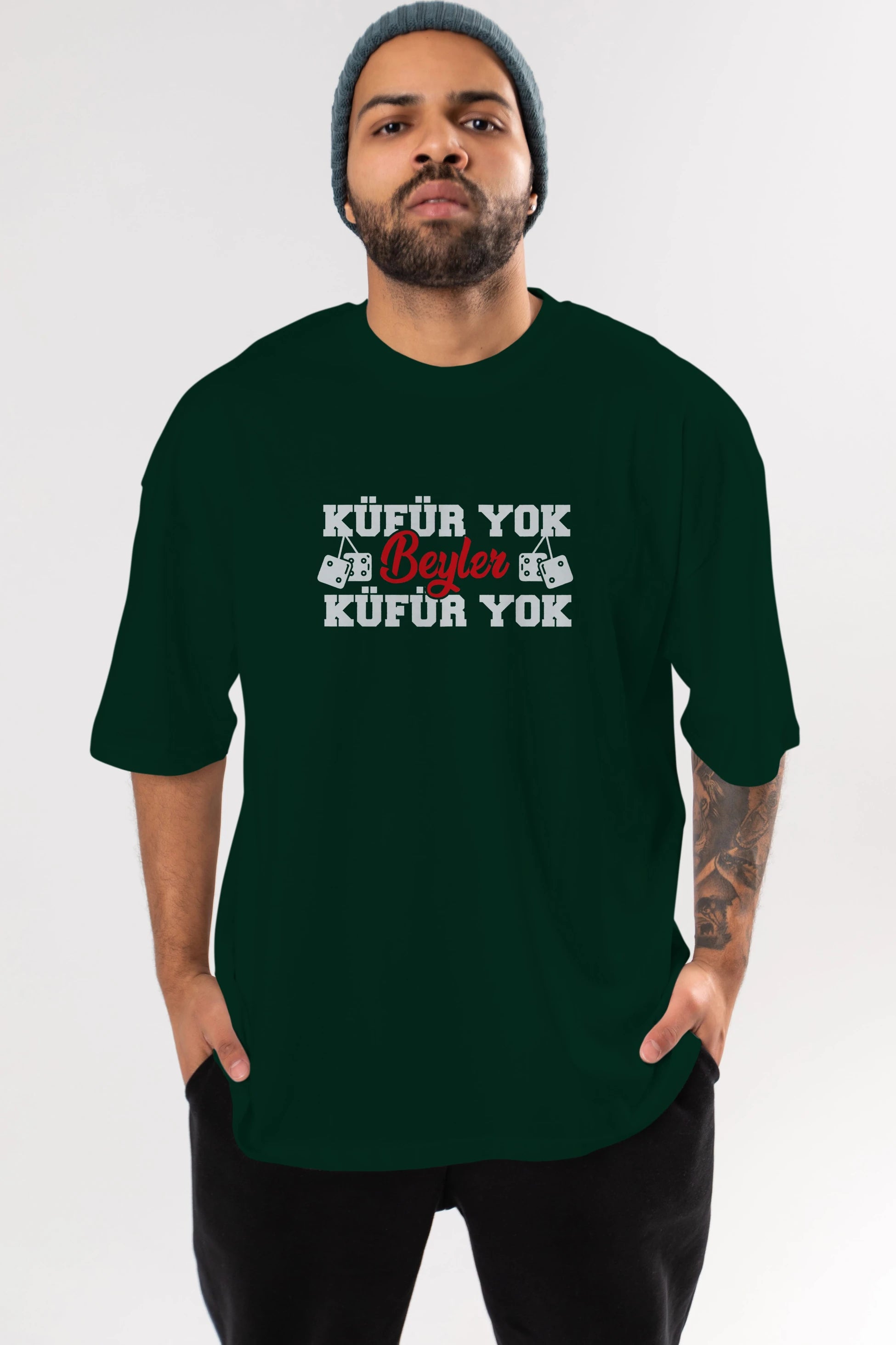 Küfür Yok Beyler Ön Baskılı Oversize t-shirt %100 pamuk Erkek Kadın Unisex
