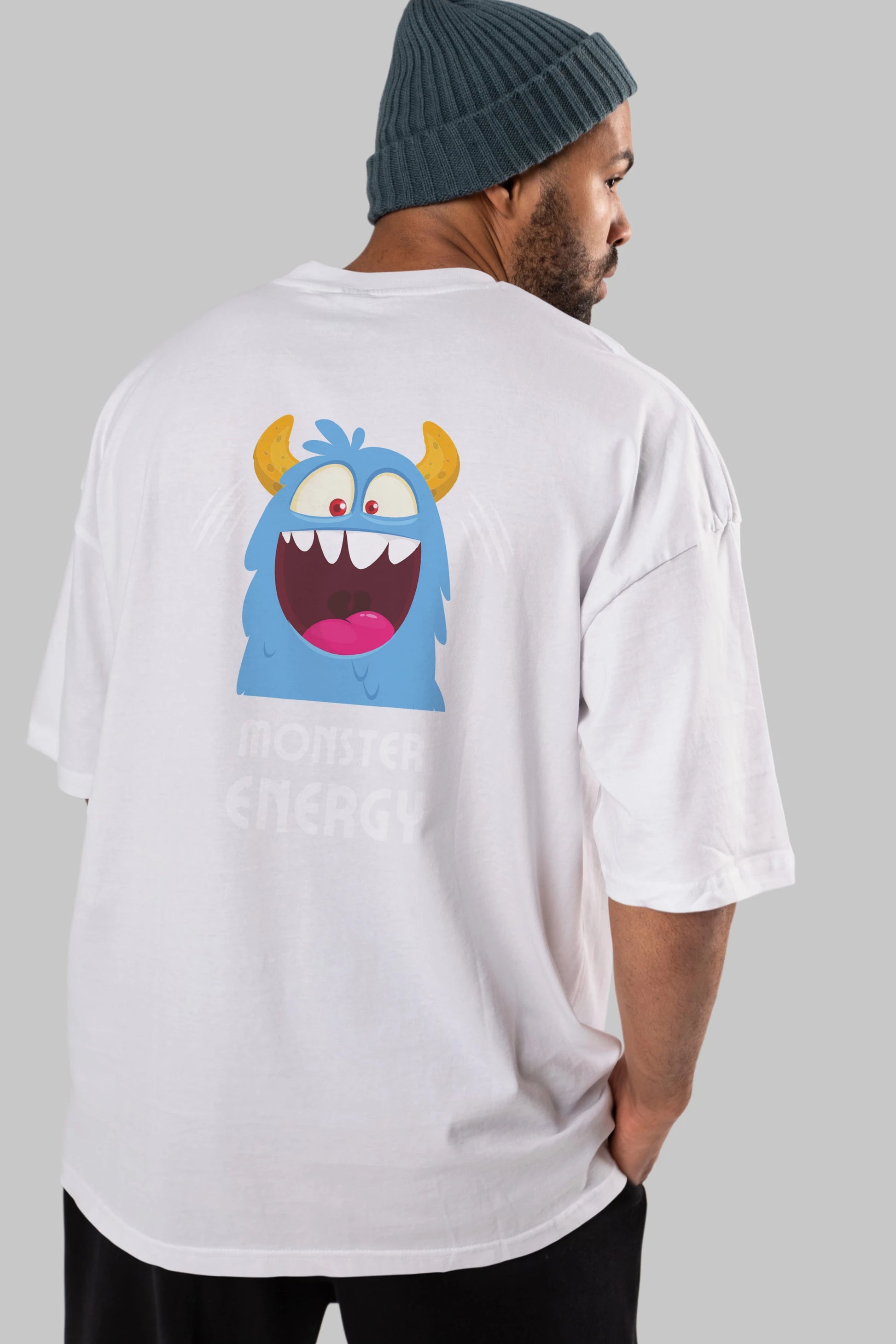 Monster Energy Arka Baskılı Oversize t-shirt Erkek Kadın Unisex