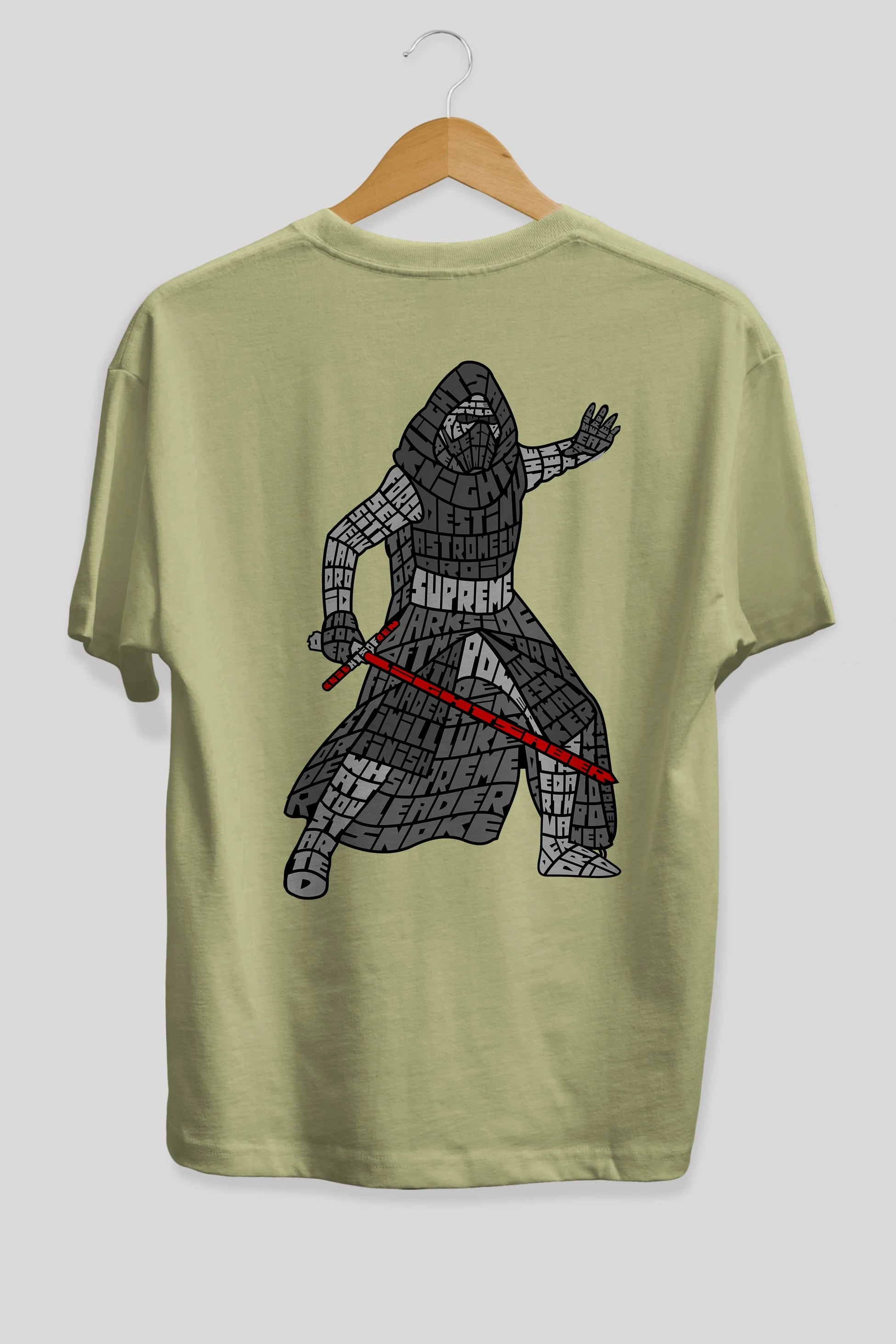 Kylo Arka Baskılı Oversize t-shirt %100 pamuk Erkek Kadın Unisex