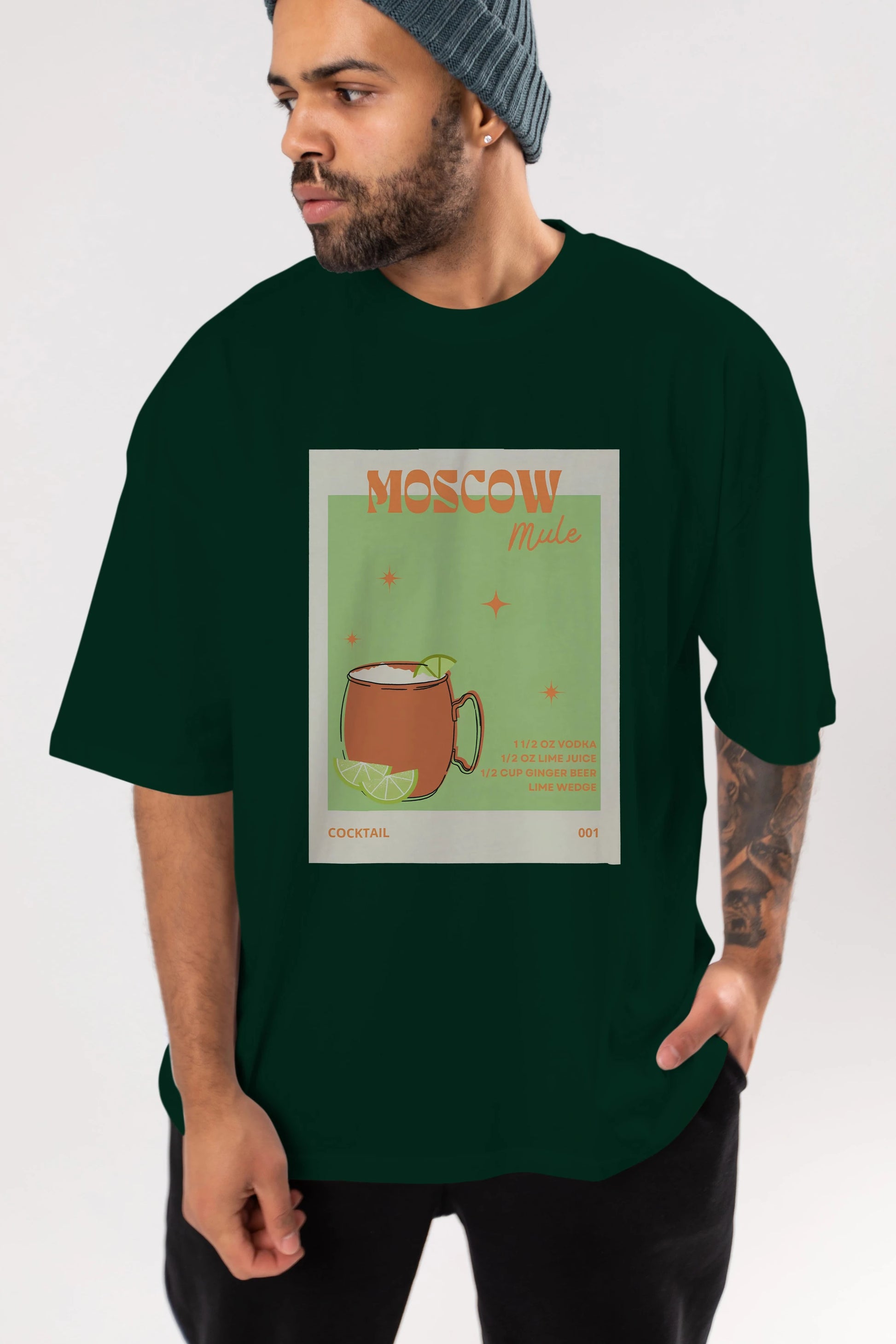 Moscow Mule 2 Ön Baskılı Oversize t-shirt Erkek Kadın Unisex %100 Pamuk Bisiklet Yaka tişort