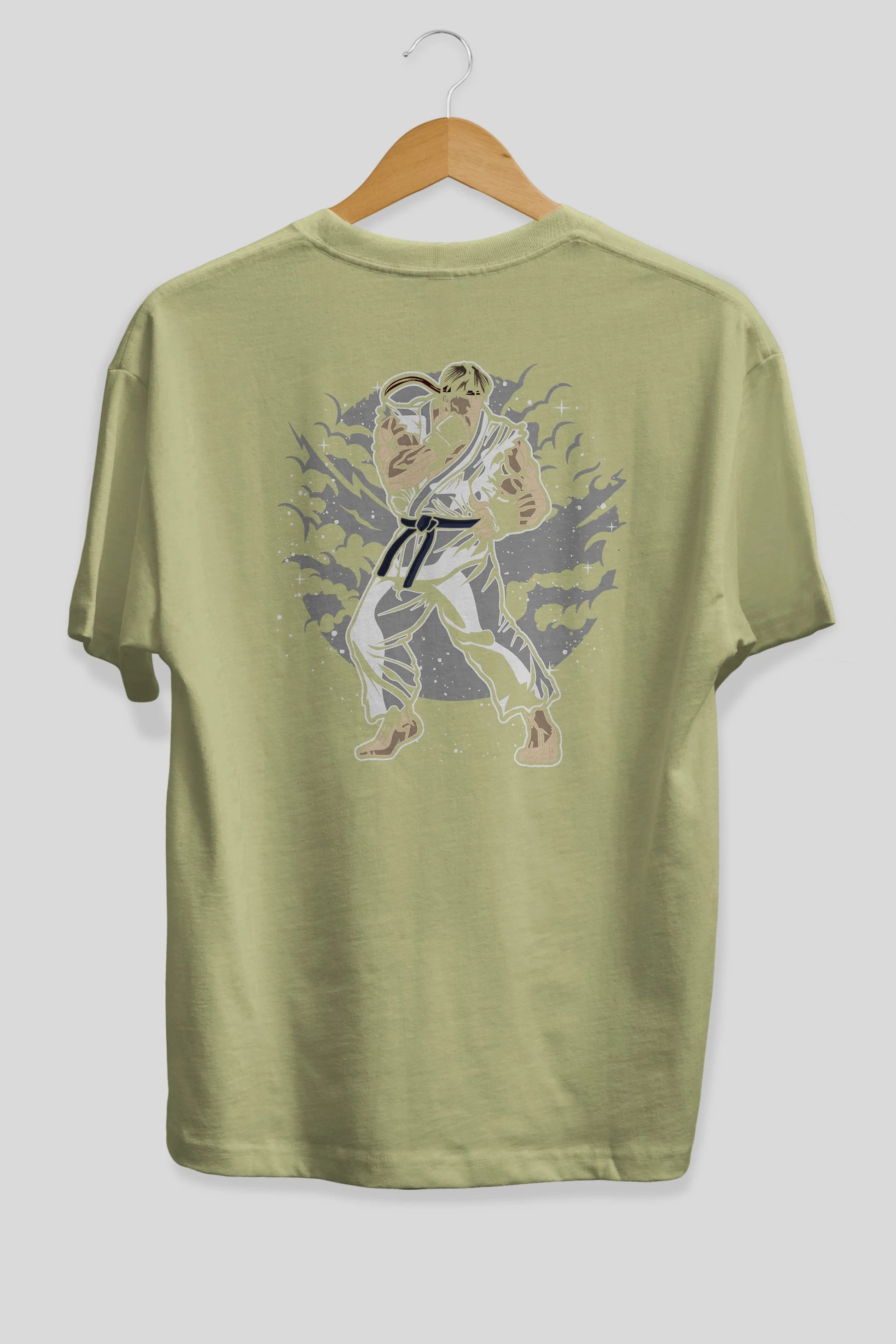 RYU Arka Baskılı Oversize t-shirt Erkek Kadın Unisex %100 Pamuk