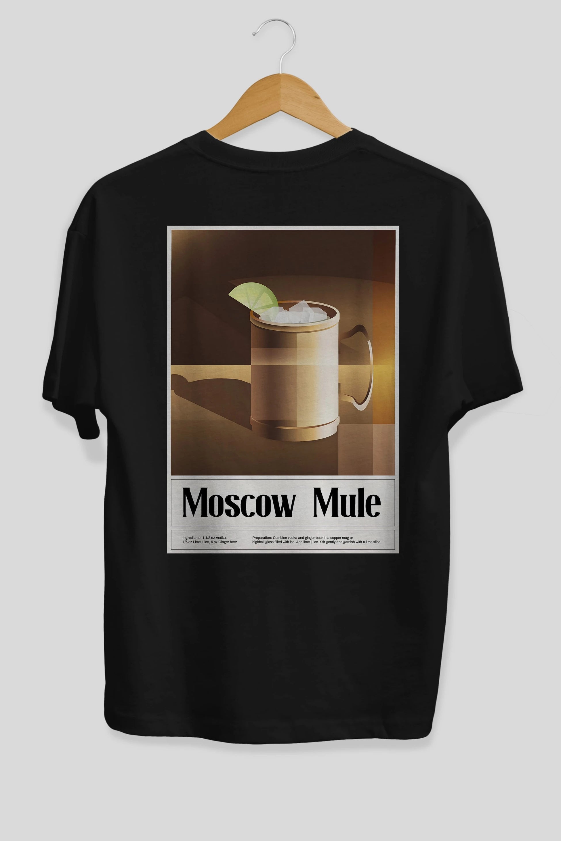 Moscow Mule 3 Arka Baskılı Oversize t-shirt Erkek Kadın Unisex %100 Pamuk Bisiklet Yaka tişort