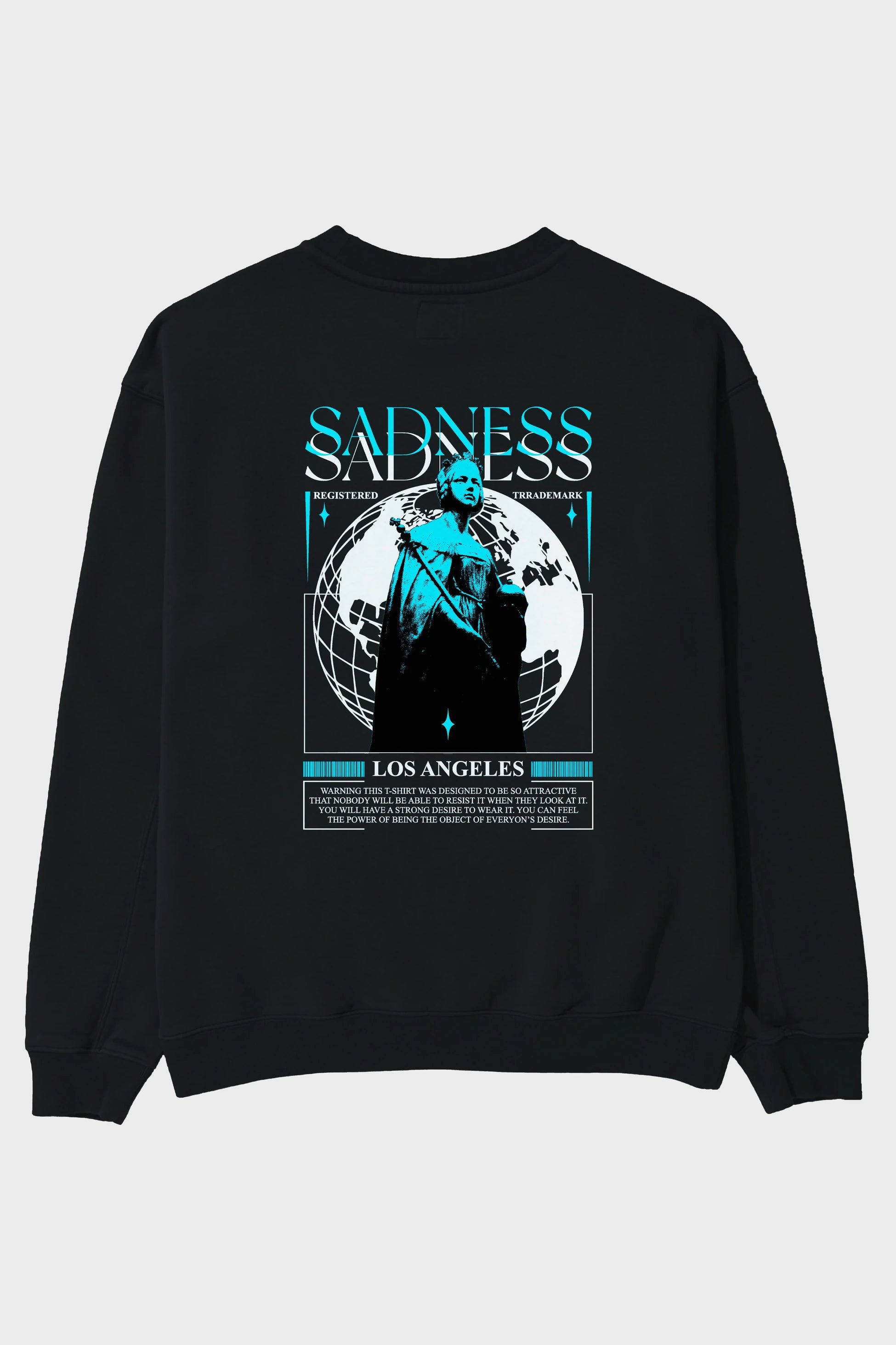 Sadness Los Angeles Arka Baskılı Oversize Sweatshirt Erkek Kadın Unisex