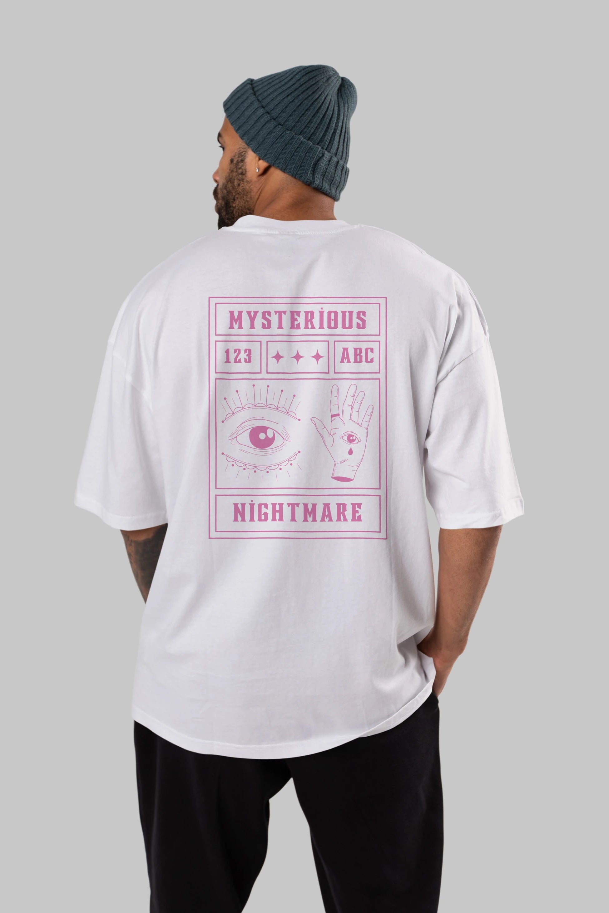 Mysterious Nightmare Arka Baskılı Oversize t-shirt Erkek Kadın Unisex