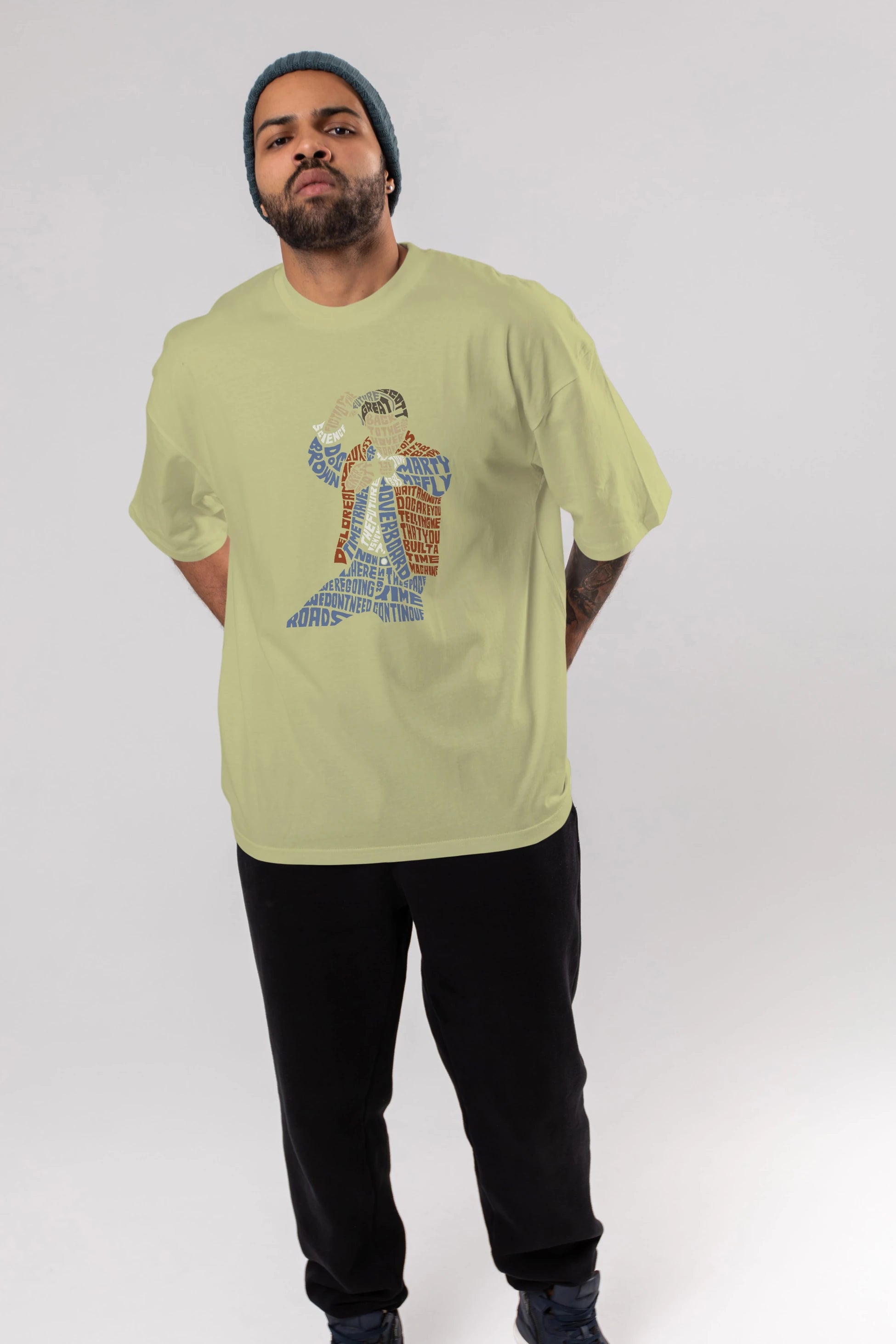 Back To The Hoverboard Ön Baskılı Oversize t-shirt %100 pamuk Erkek Kadın Unisex