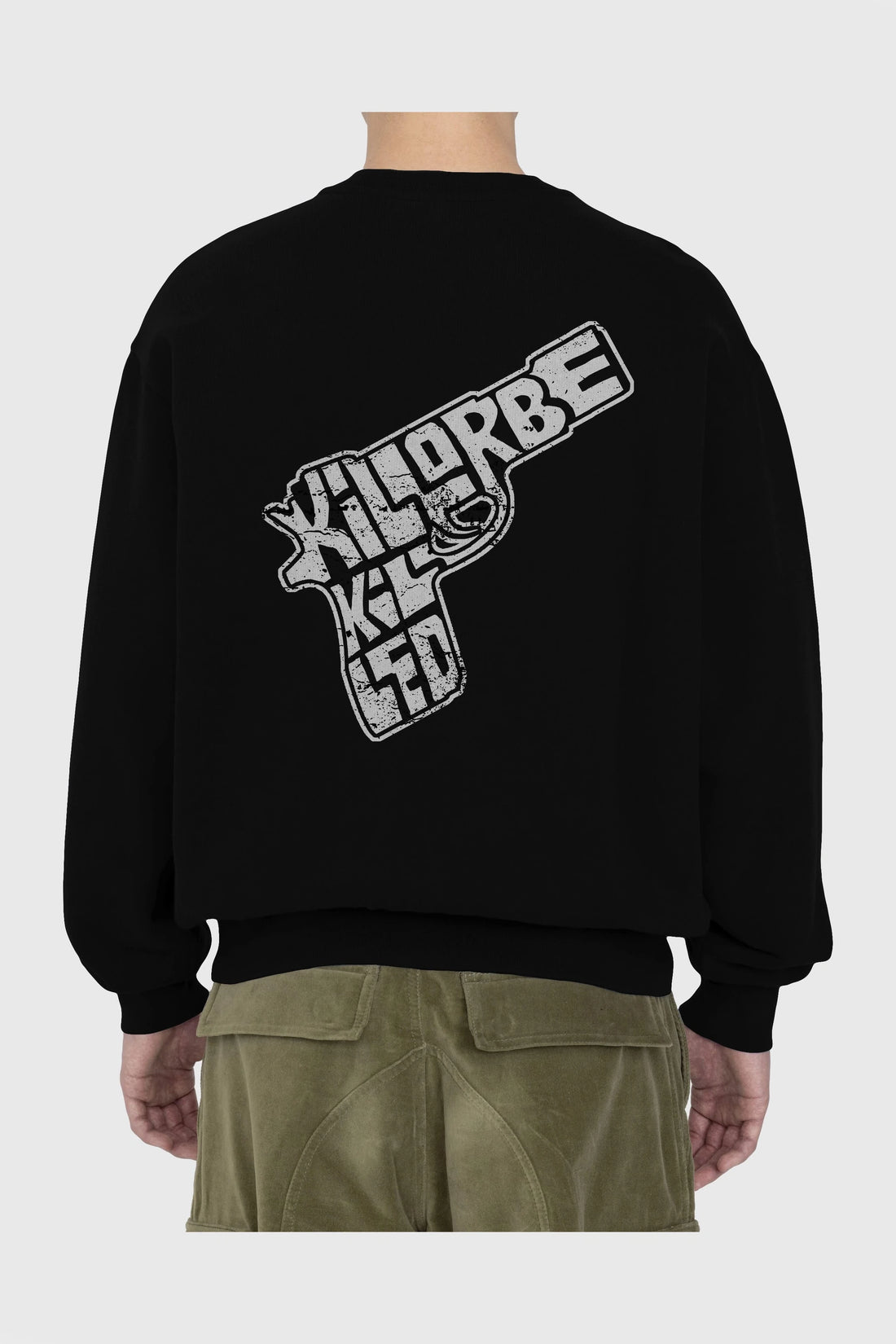 Kill Or Be Killed Arka Baskılı Oversize Sweatshirt Erkek Kadın Unisex