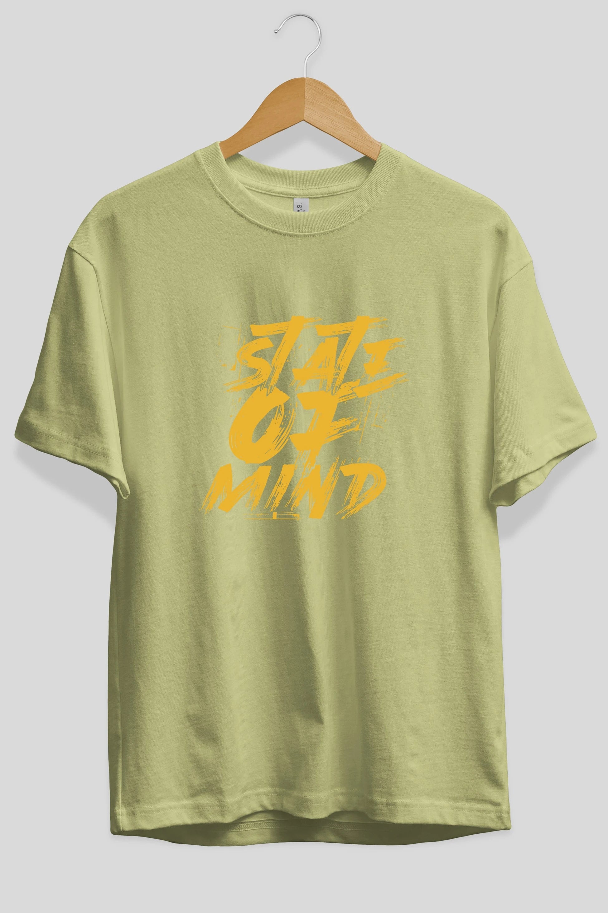 State on Mind Ön Baskılı Oversize t-shirt Erkek Kadın Unisex