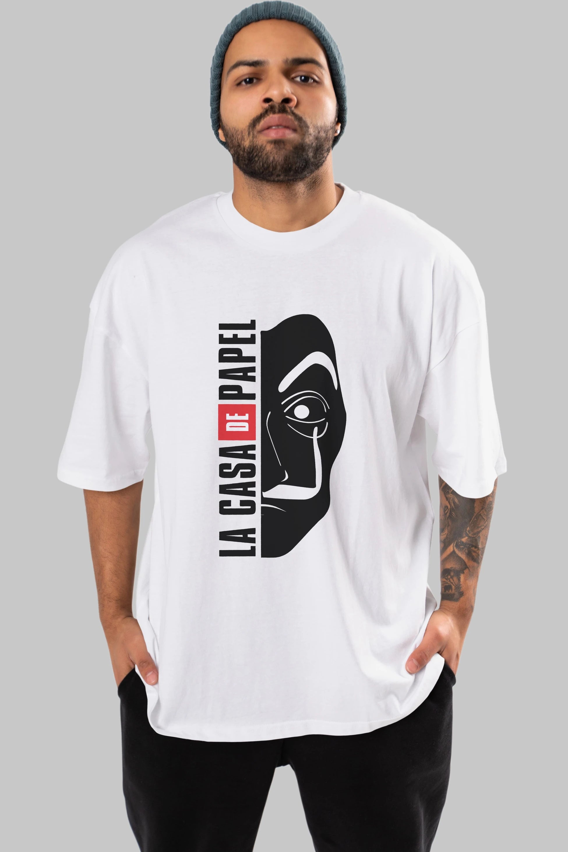 La Casa De Papel (3) Ön Baskılı Oversize t-shirt Erkek Kadın Unisex %100 Pamuk Bisiklet Yaka tişort