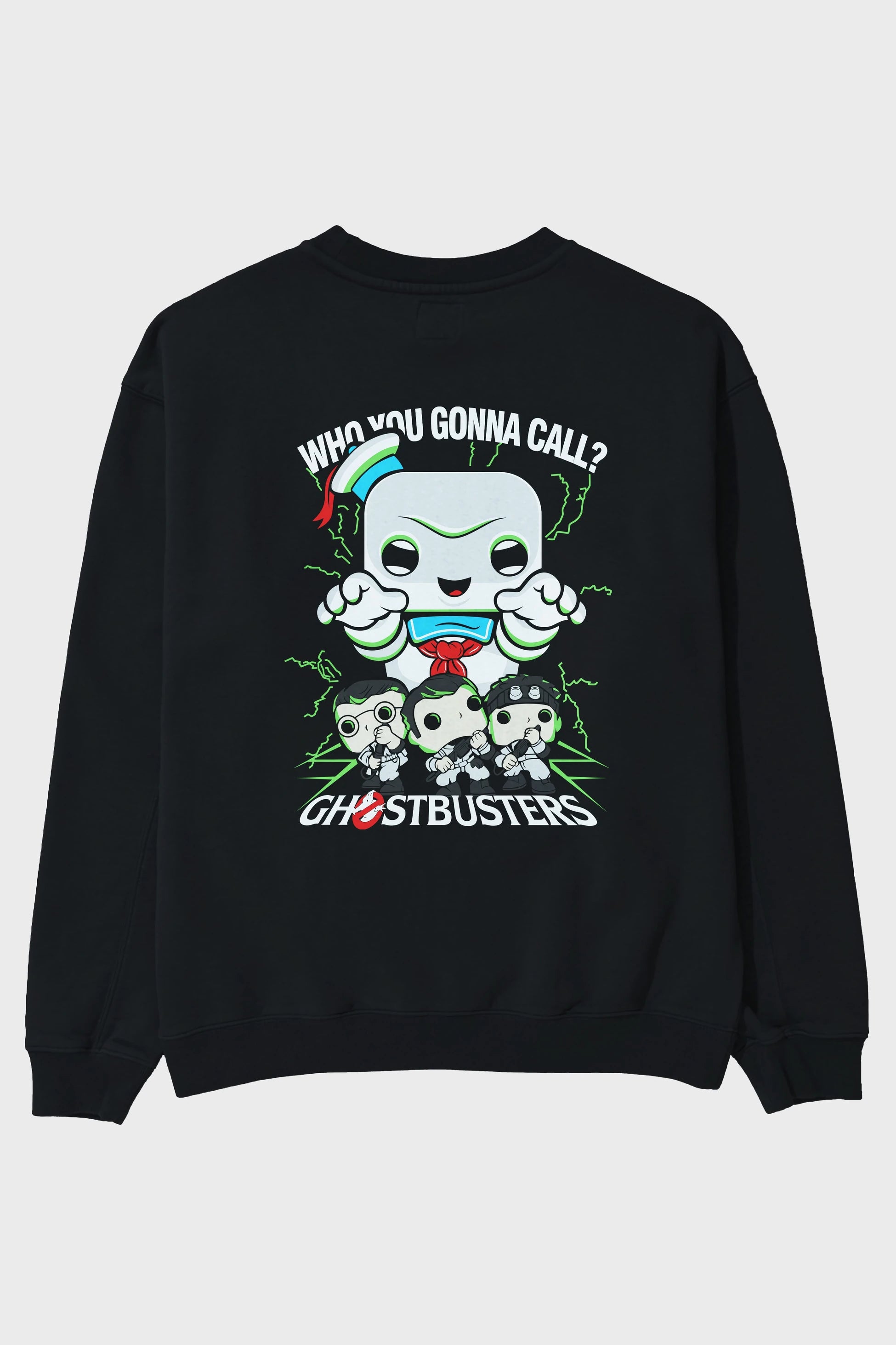 Ghostbusters Arka Baskılı Oversize Sweatshirt Erkek Kadın Unisex