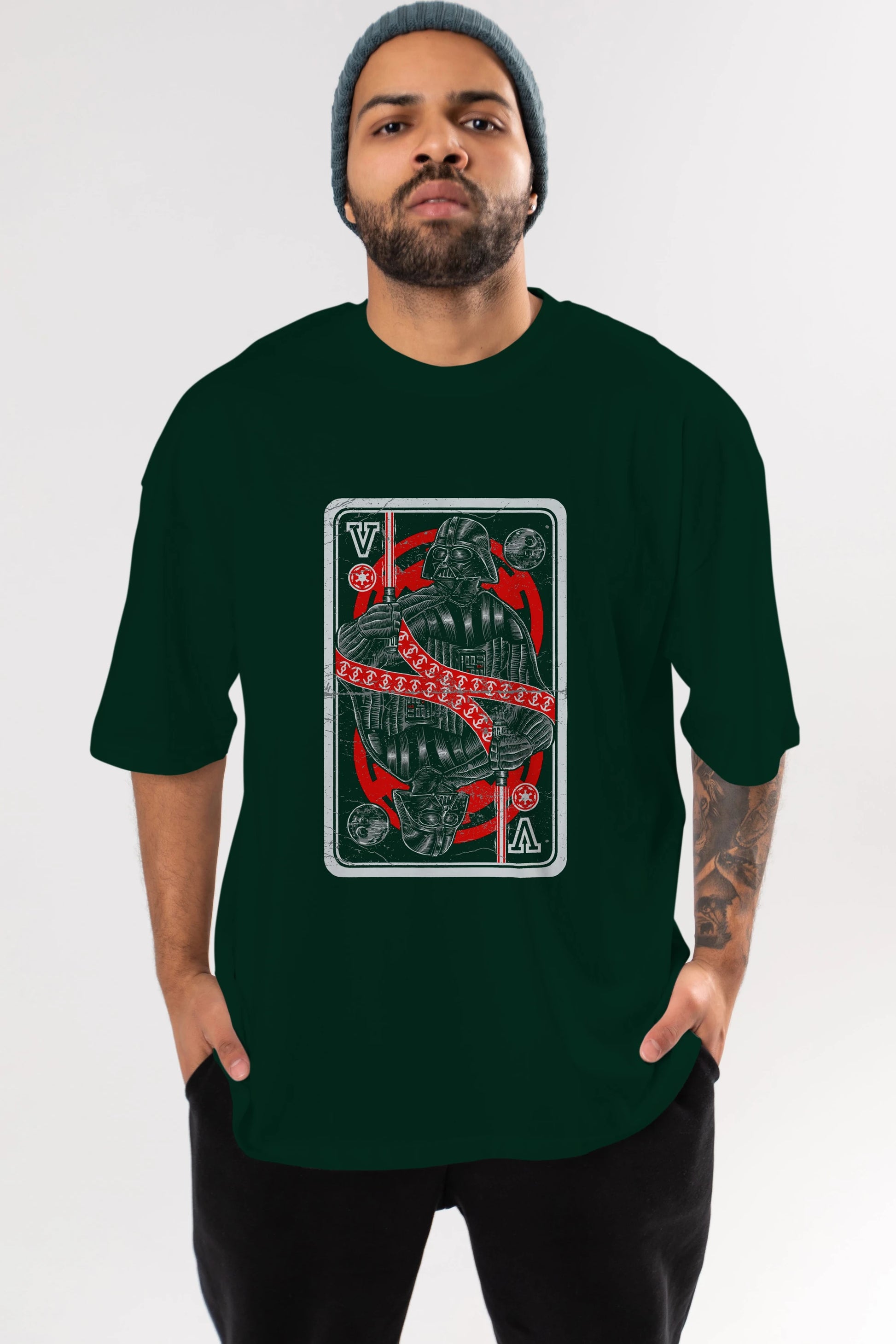 King Of The Darkside Ön Baskılı Oversize t-shirt Erkek Kadın Unisex %100 Pamuk tişort