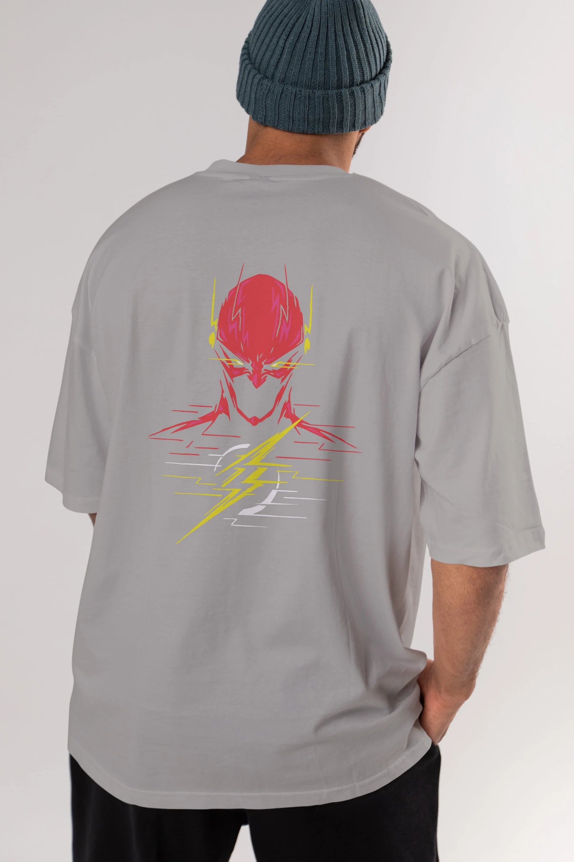 Flash Avengers (2) Arka Baskılı Oversize t-shirt Erkek Kadın Unisex %100 Pamuk Bisiklet Yaka tişort