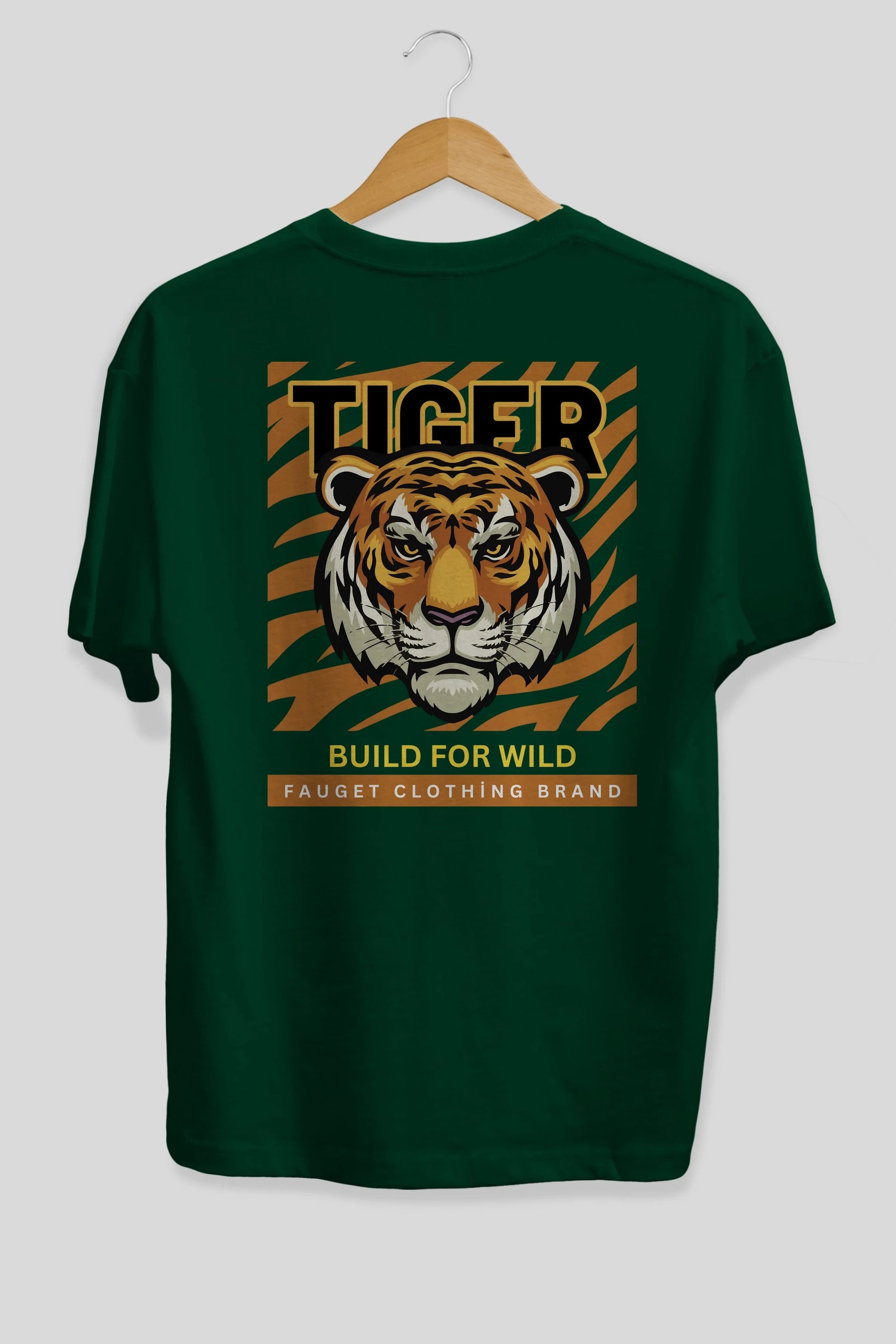Tiger Arka Baskılı Oversize t-shirt Erkek Kadın Unisex