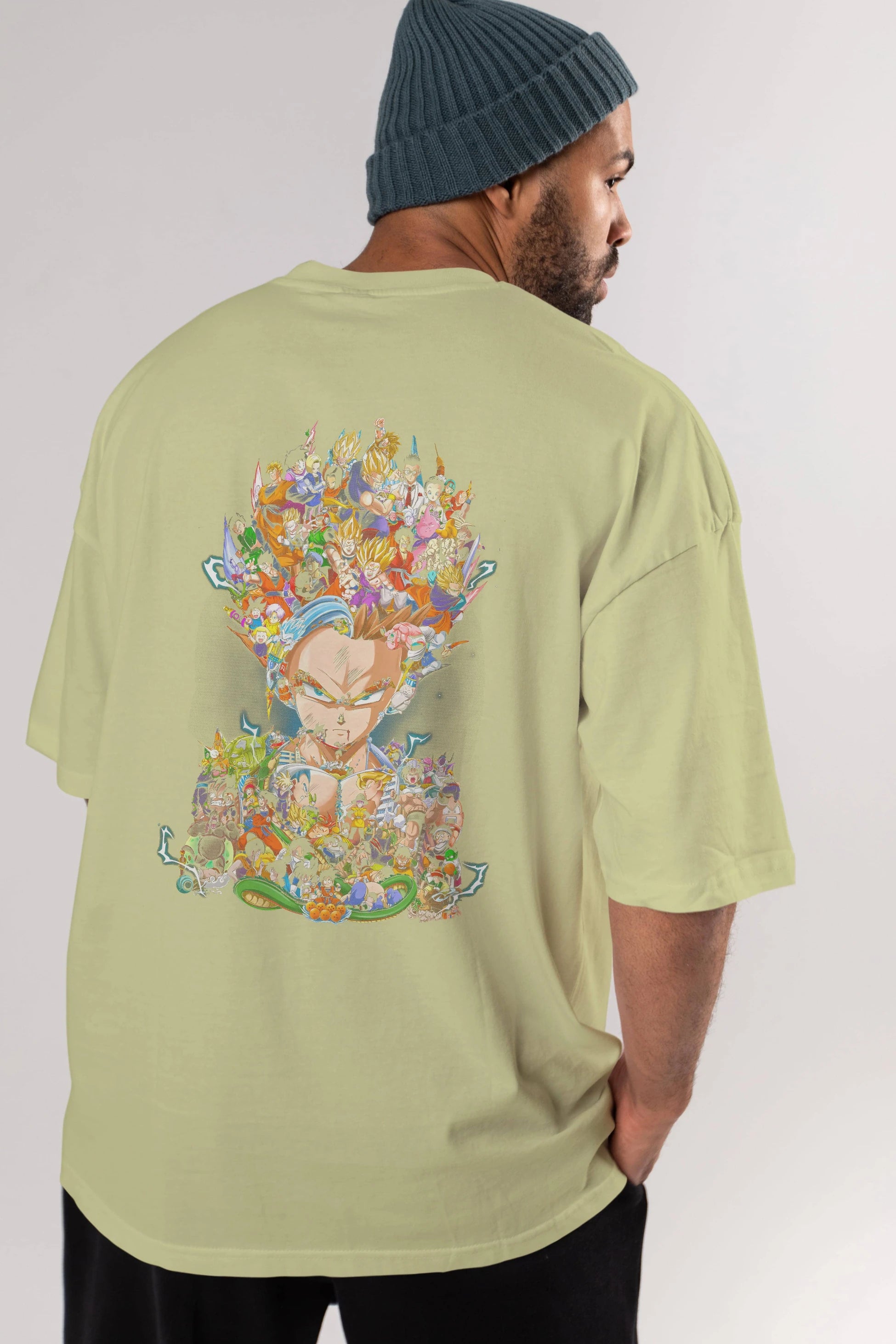 DRAGON BALL ART (2) Anime Arka Baskılı Oversize t-shirt Erkek Kadın Unisex
