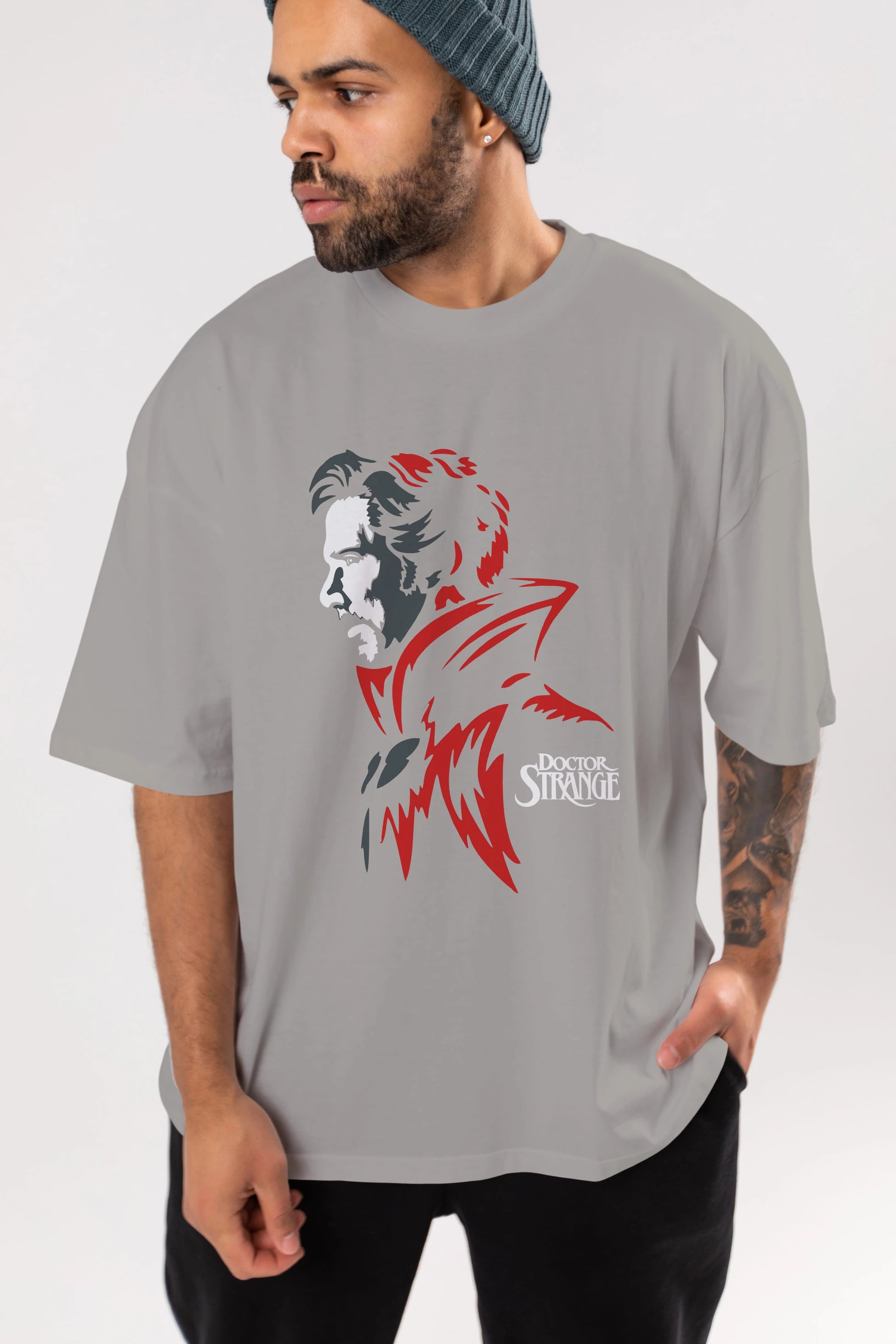 Doctor Strange (2) Ön Baskılı Oversize t-shirt Erkek Kadın Unisex %100 Pamuk Bisiklet Yaka tişort
