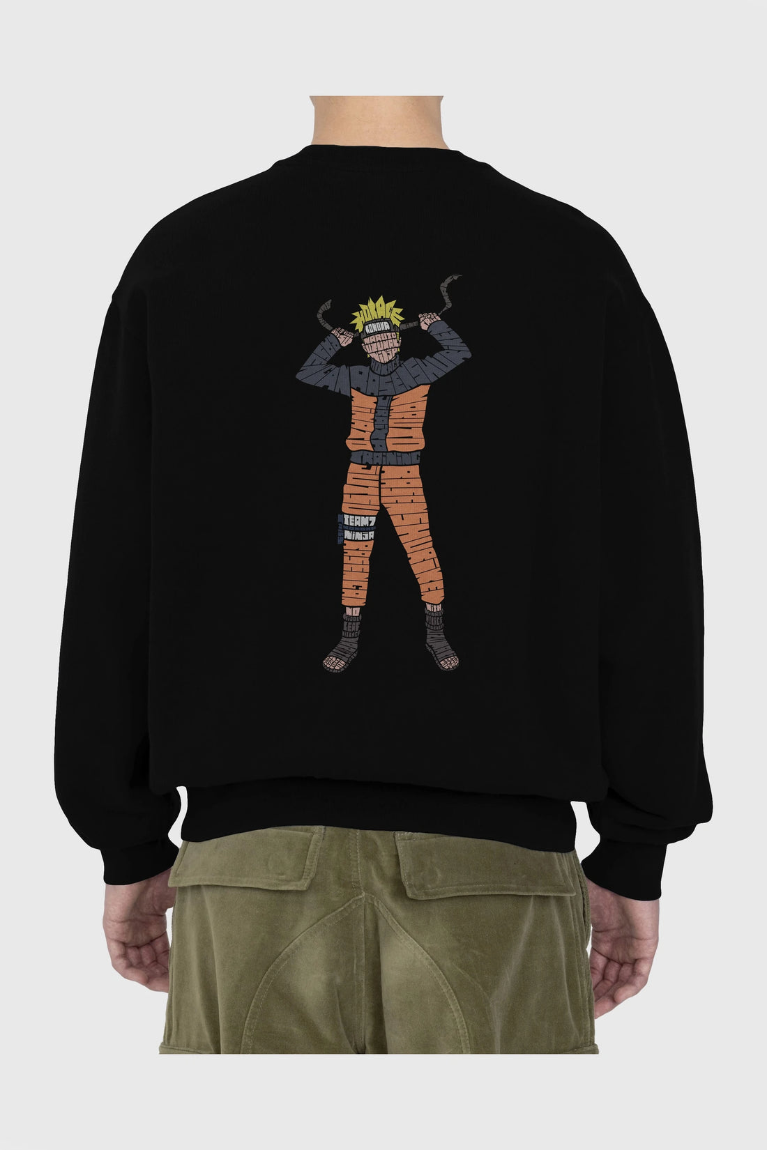 Naruto Arka Baskılı Oversize Sweatshirt Erkek Kadın Unisex