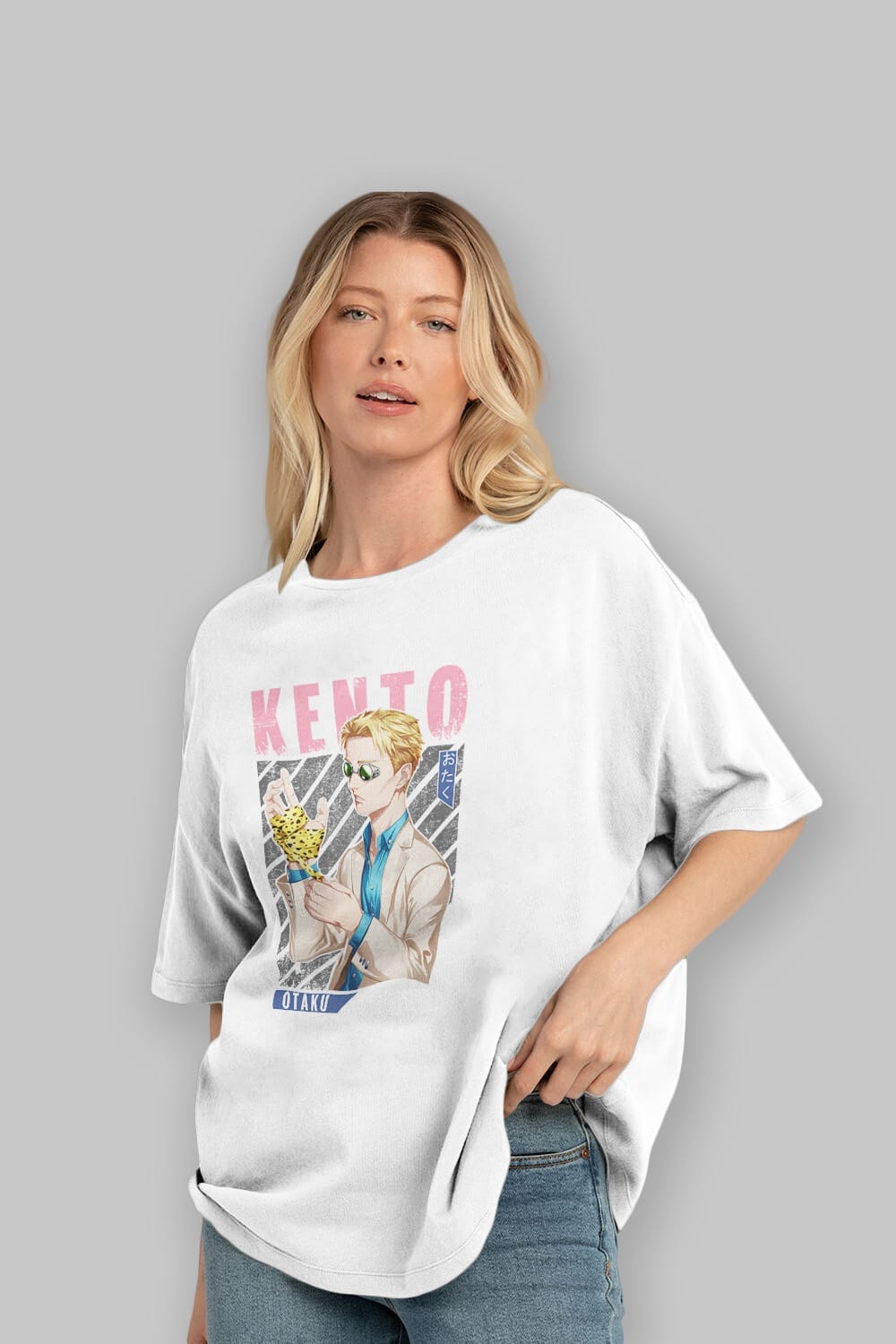 Kento Nanami Anime Ön Baskılı Oversize t-shirt %100 pamuk Erkek Kadın Unisex