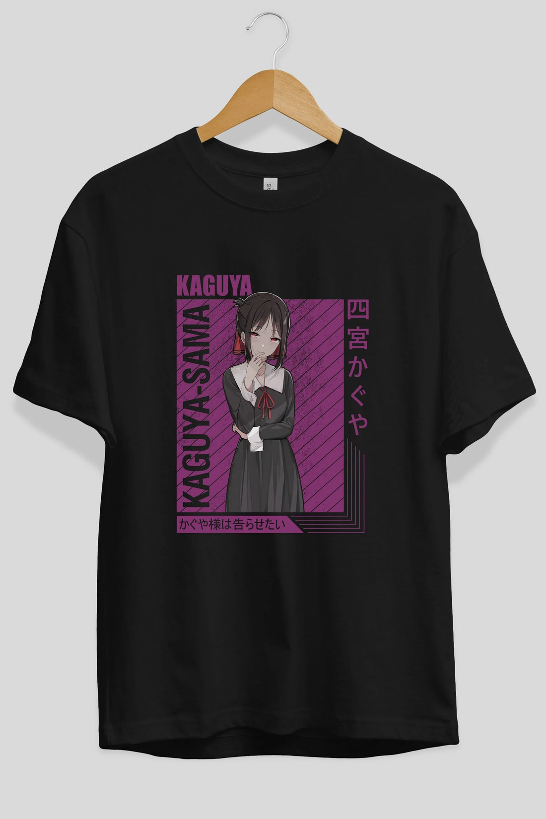 Kaguya Shinomiya 4 1 Anime Ön Baskılı Oversize t-shirt %100 pamuk Erkek Kadın Unisex