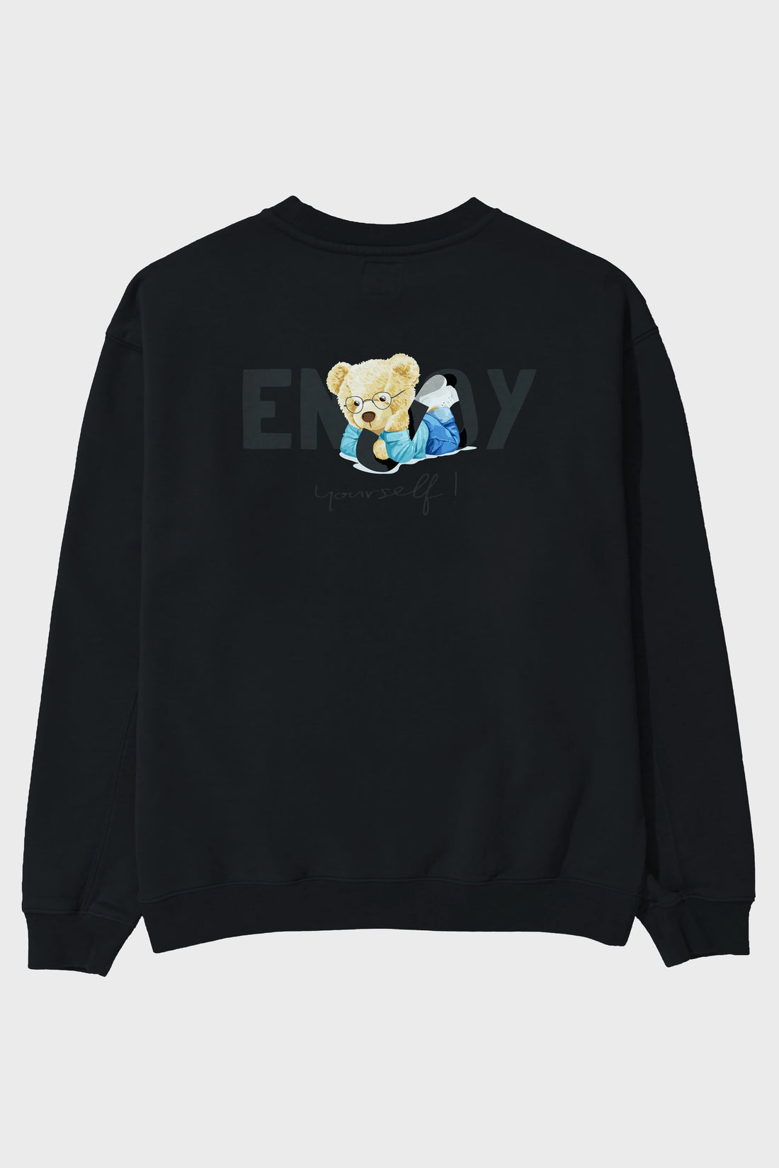 Teddy Bear Yourself Arka Baskılı Oversize Sweatshirt Erkek Kadın Unisex
