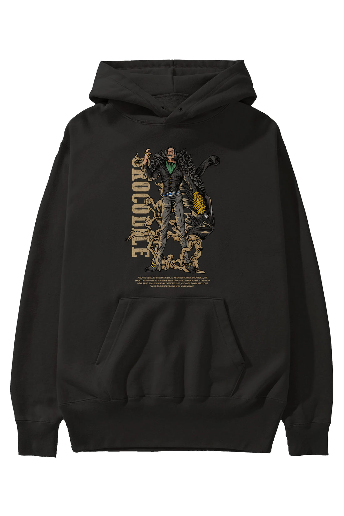 Crocodile Anime Ön Baskılı Hoodie Oversize Kapüşonlu Sweatshirt Erkek Kadın Unisex