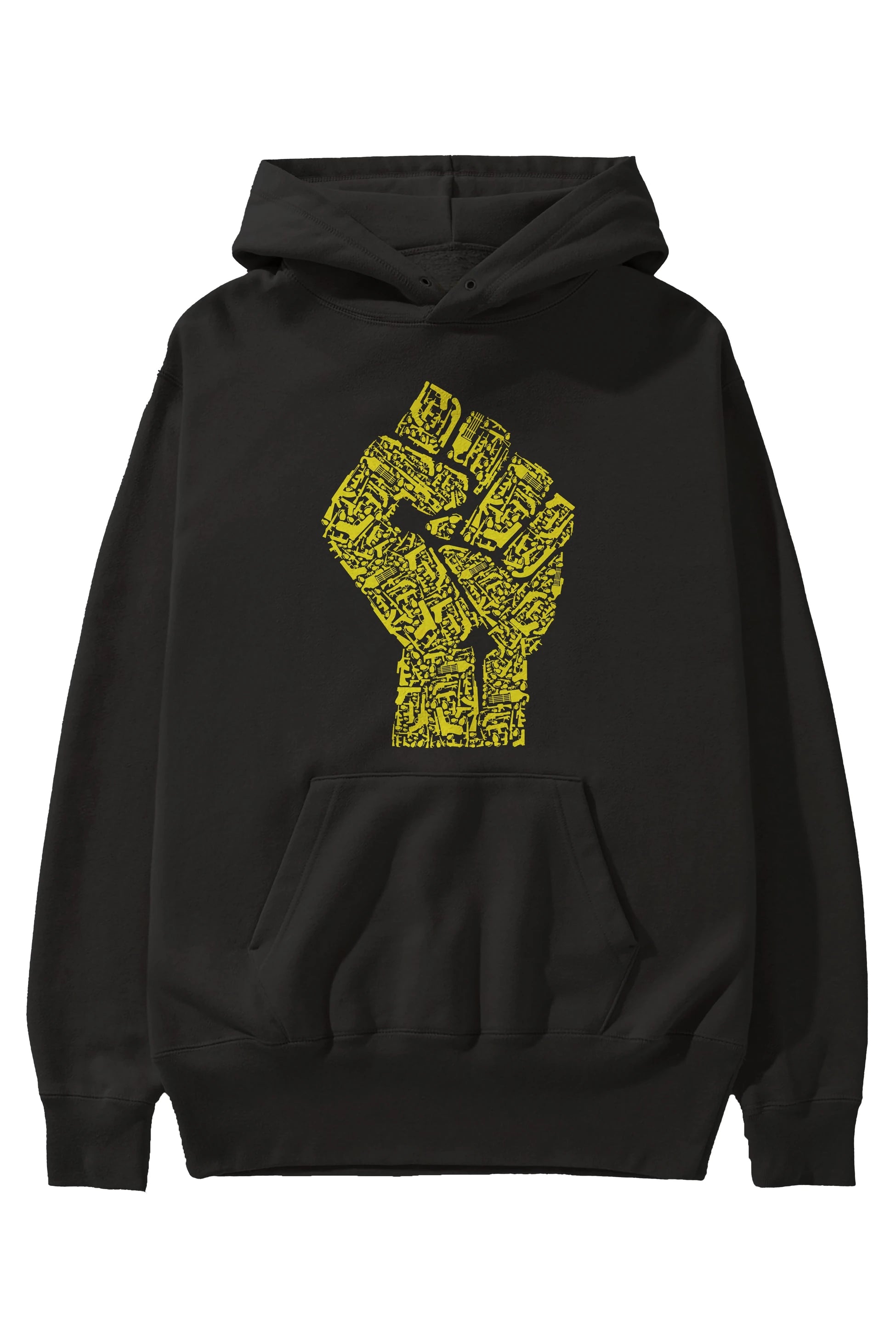 Hand Of Revolution Ön Baskılı Hoodie Oversize Kapüşonlu Sweatshirt Erkek Kadın Unisex