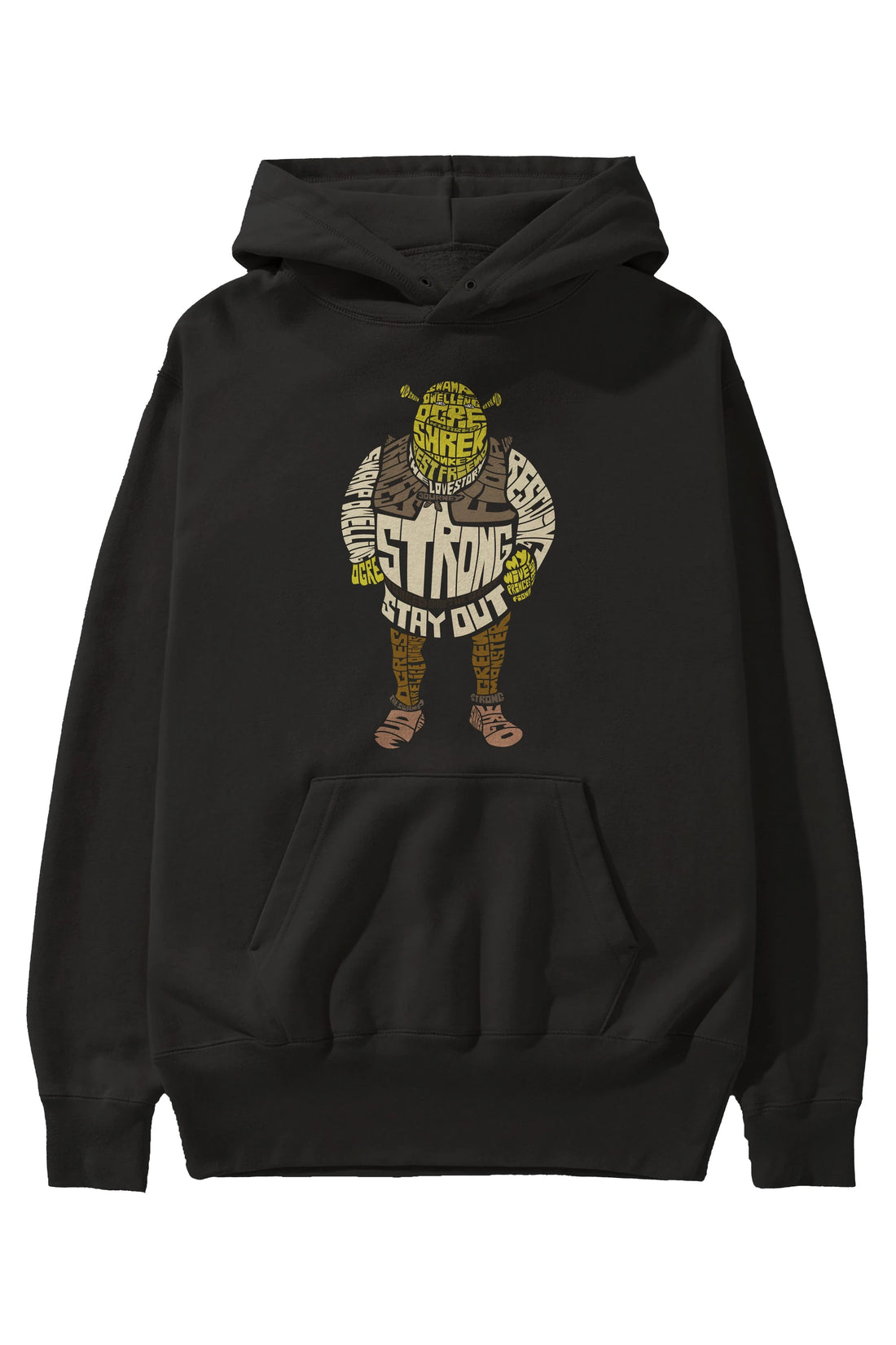 Shrek Ön Baskılı Hoodie Oversize Kapüşonlu Sweatshirt Erkek Kadın Unisex