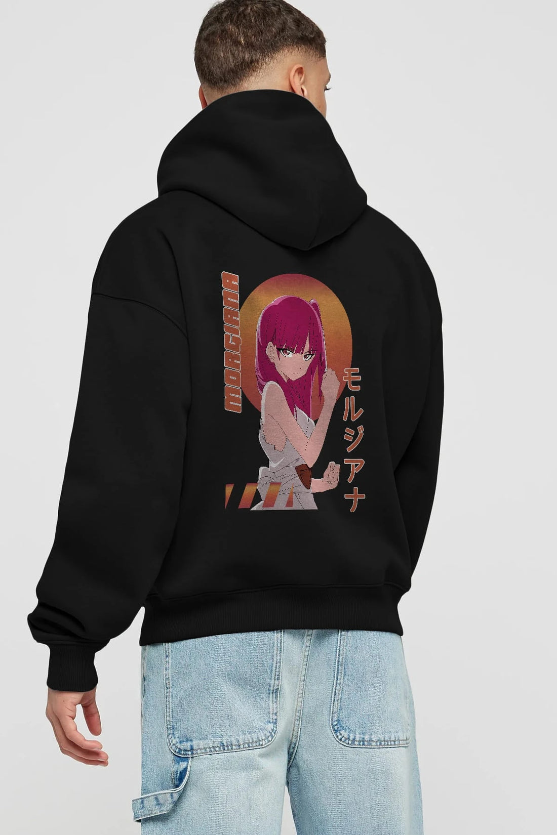 Morgiana 5 Anime Arka Baskılı Hoodie Oversize Kapüşonlu Sweatshirt Erkek Kadın Unisex