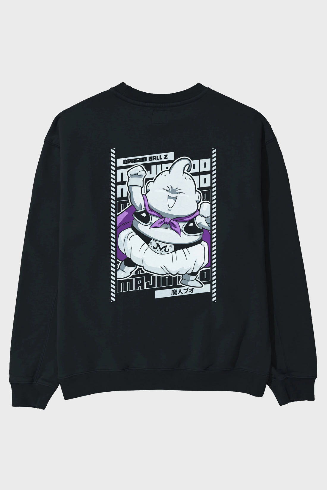 MAJIN BOO2 Anime Arka Baskılı Oversize Sweatshirt Erkek Kadın Unisex