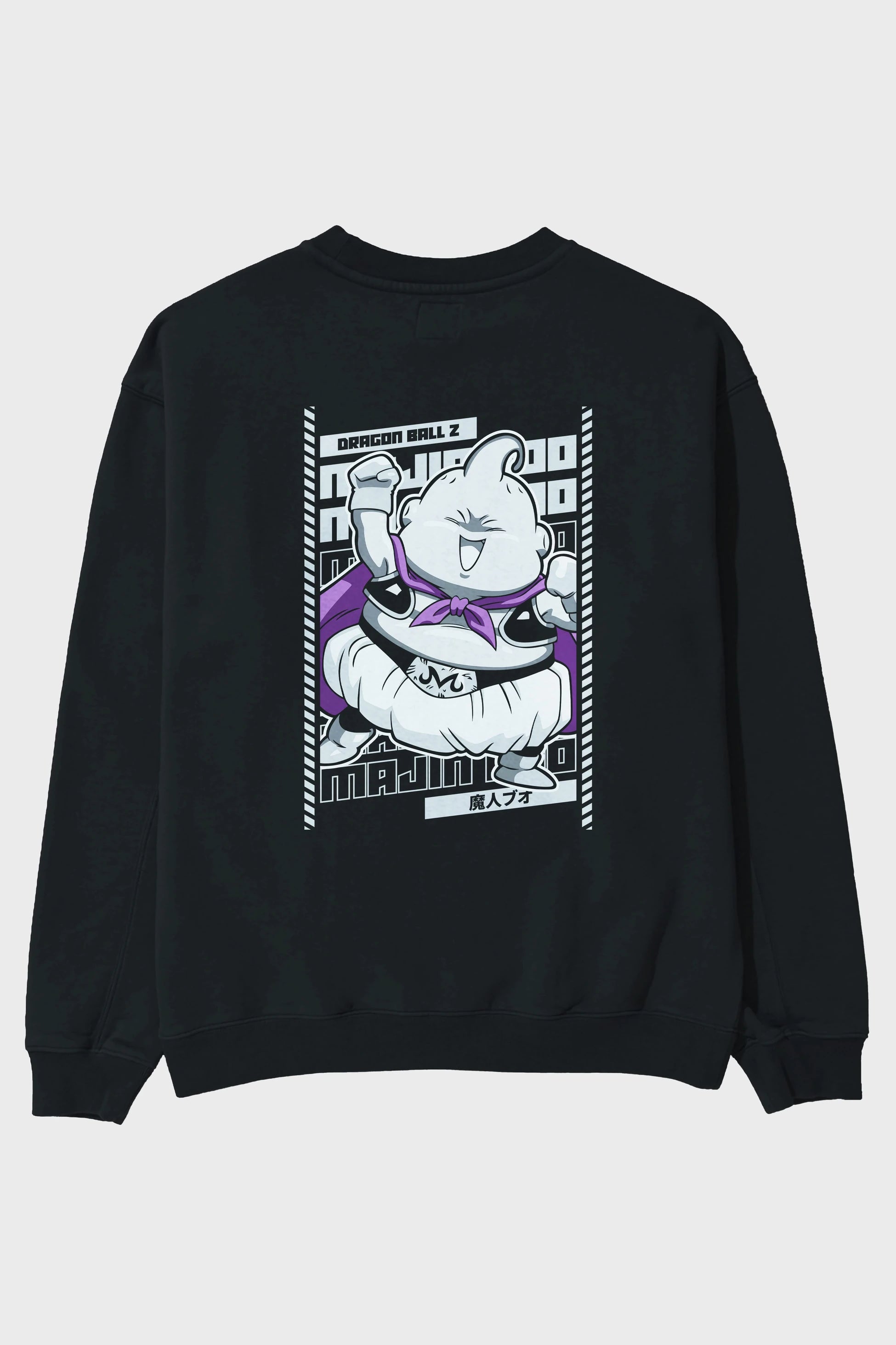 MAJIN BOO2 Anime Arka Baskılı Oversize Sweatshirt Erkek Kadın Unisex