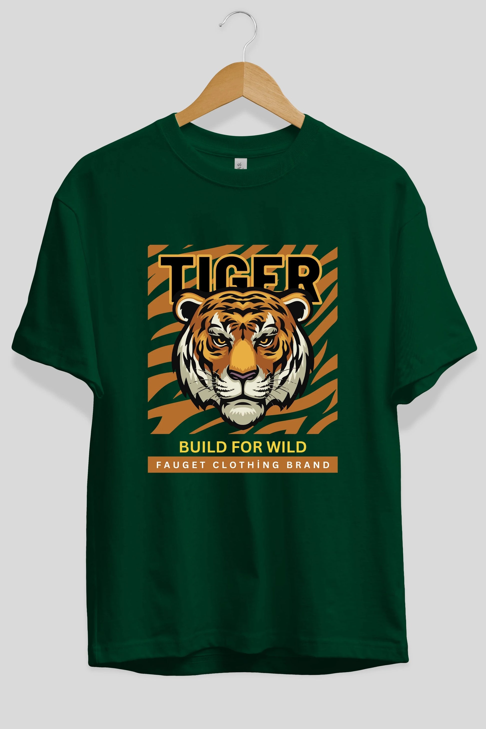 Tiger Ön Baskılı Oversize t-shirt Erkek Kadın Unisex
