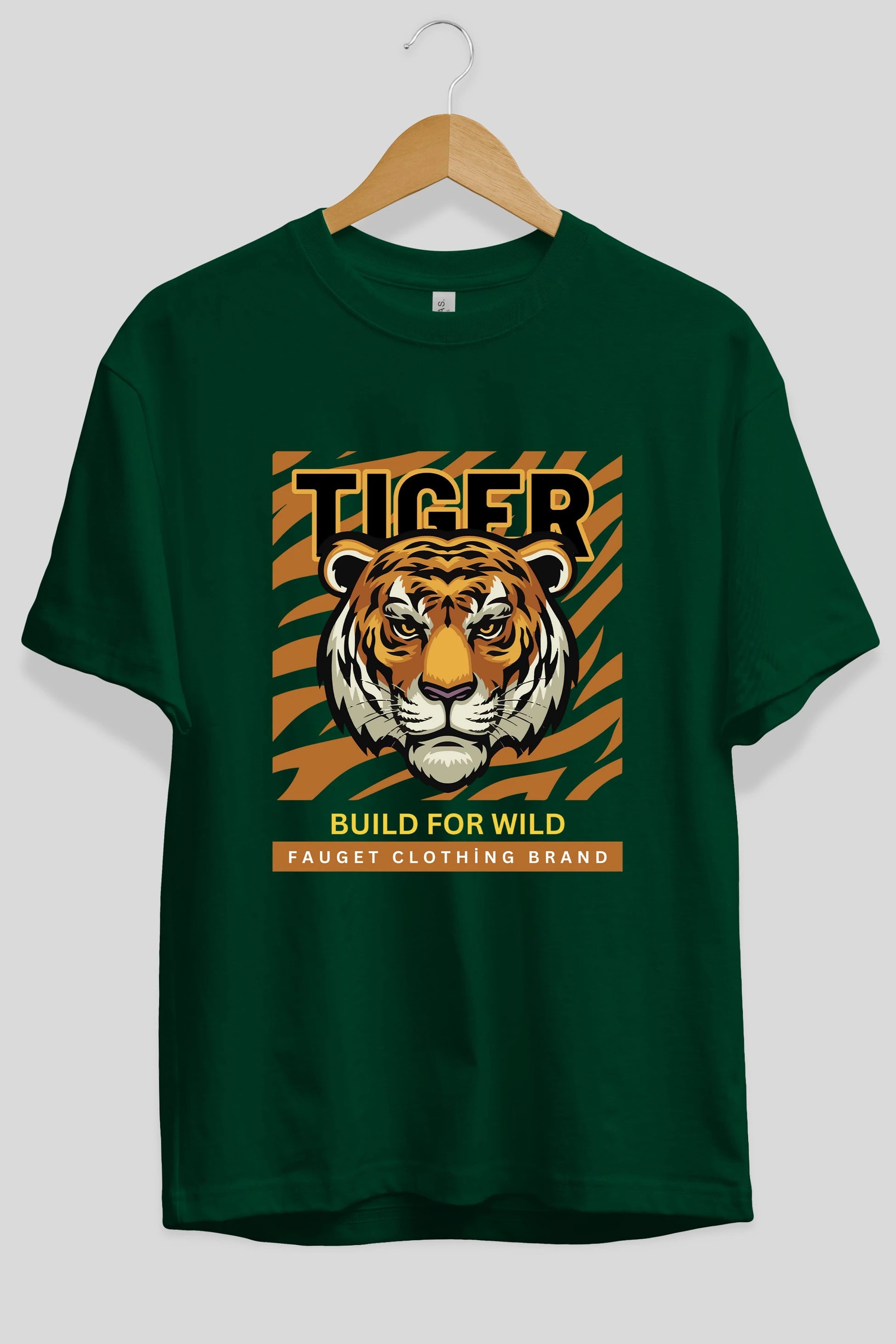 Tiger Ön Baskılı Oversize t-shirt Erkek Kadın Unisex