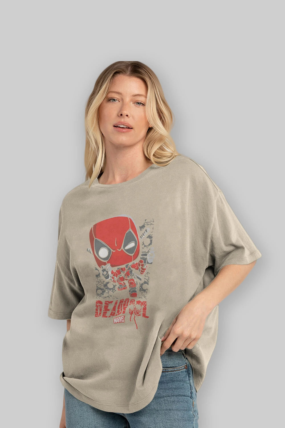 Deadpool (8) Ön Baskılı Oversize t-shirt Erkek Kadın Unisex %100 Pamuk Bisiklet Yaka tişort