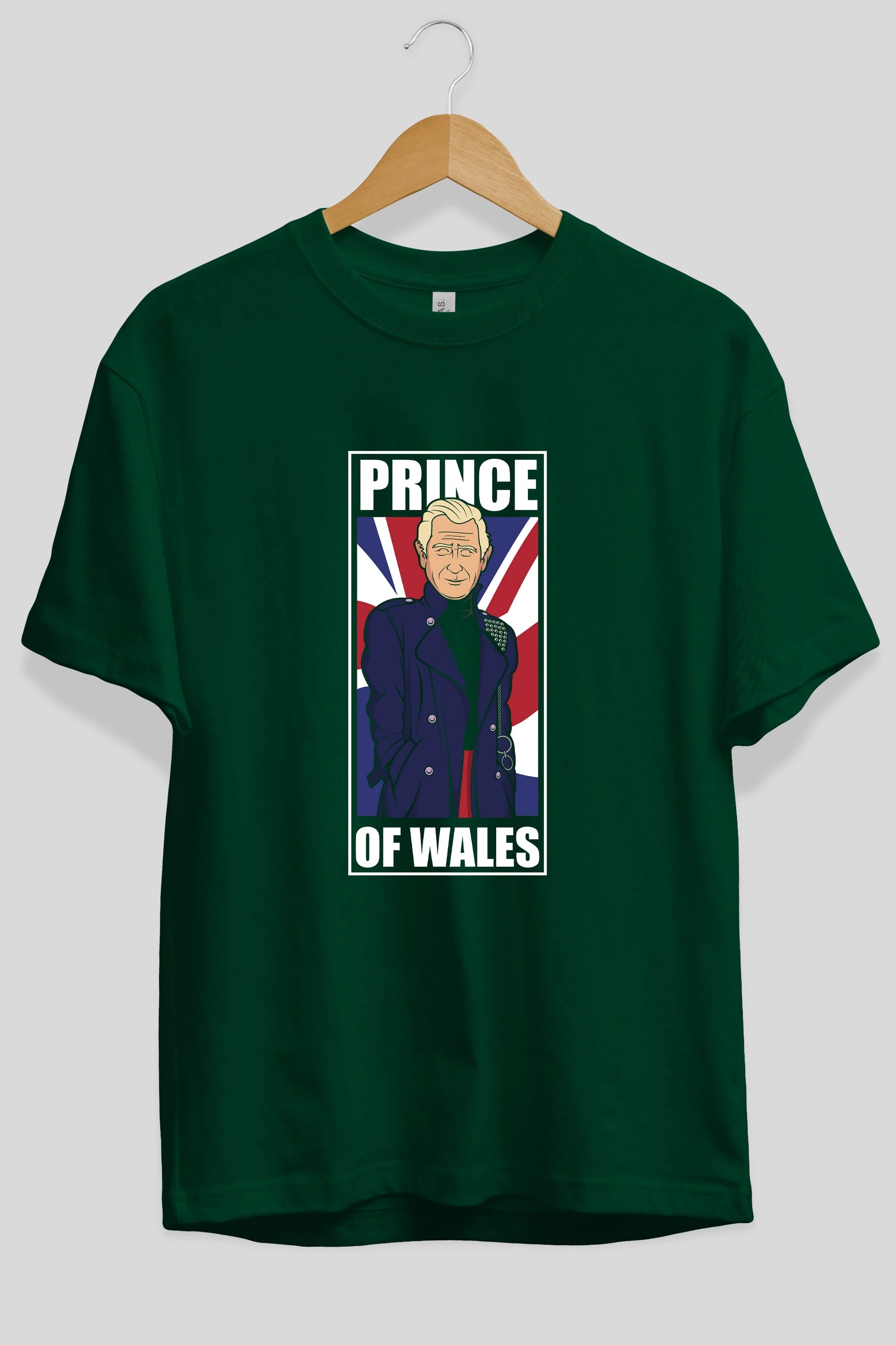 Prince Charles Ön Baskılı Oversize t-shirt Erkek Kadın Unisex %100 Pamuk tişort