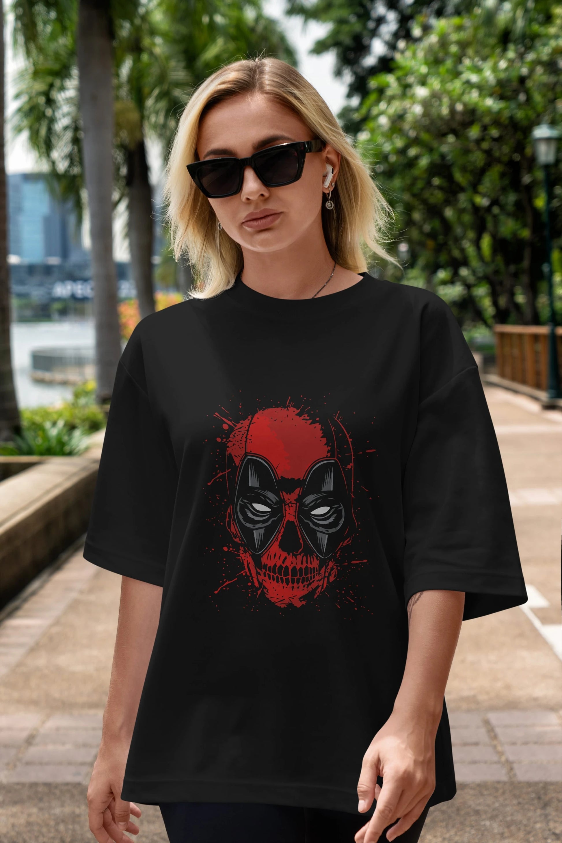 Deadpool (3) Ön Baskılı Oversize t-shirt Erkek Kadın Unisex %100 Pamuk Bisiklet Yaka tişort