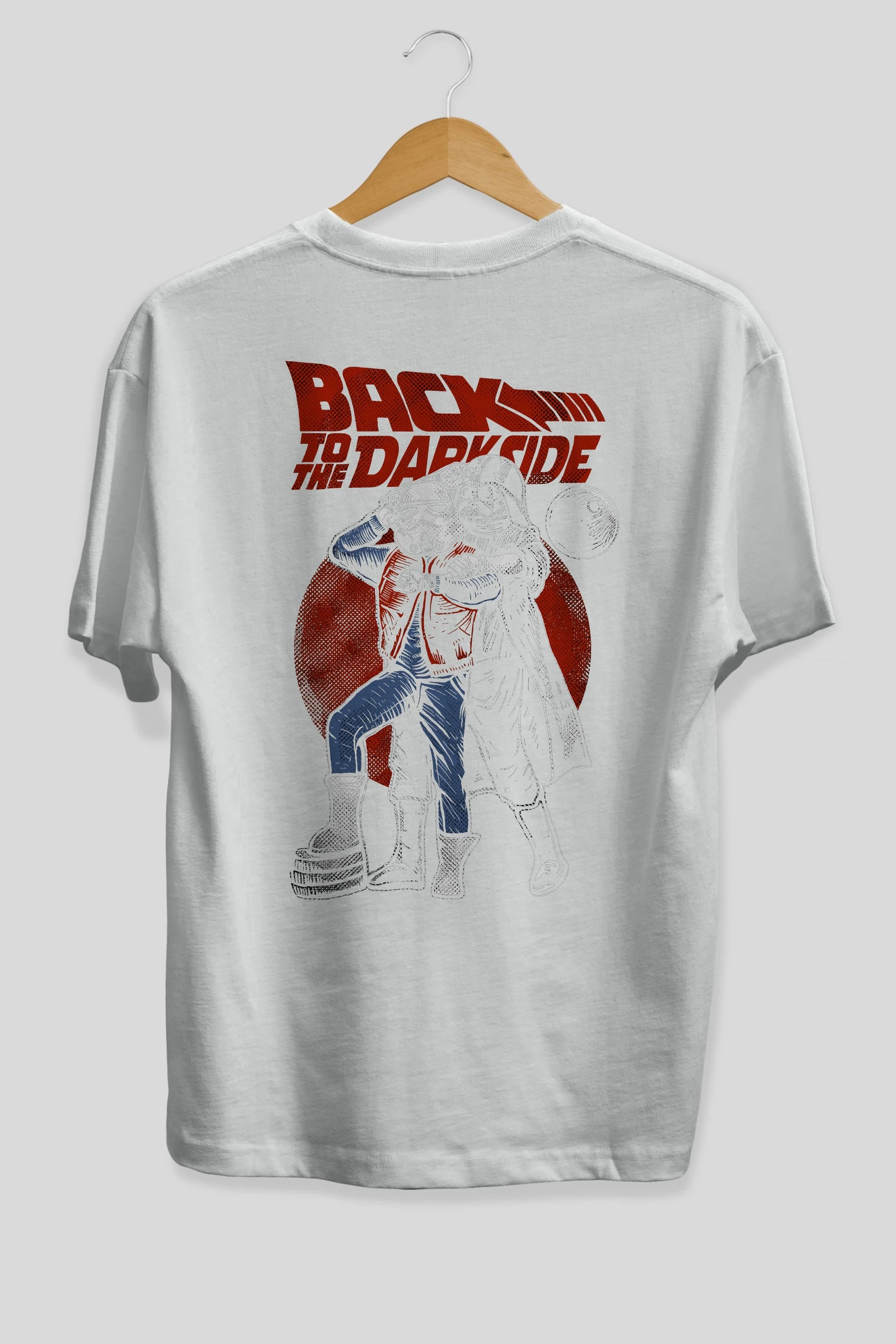 Back To The Darkside Arka Baskılı Oversize t-shirt Erkek Kadın Unisex %100 Pamuk