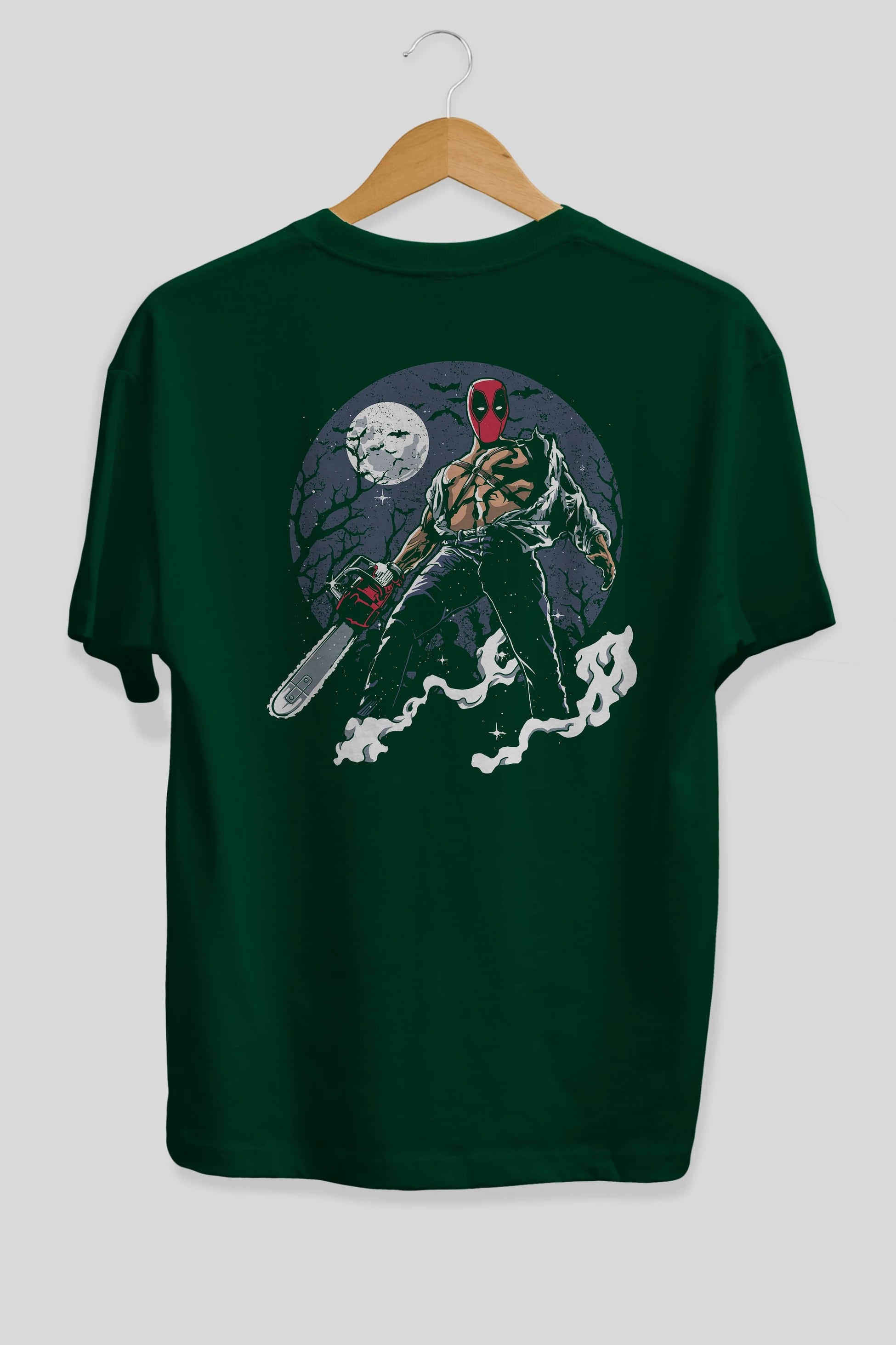 Evil Deadpool Arka Baskılı Oversize t-shirt Erkek Kadın Unisex %100 Pamuk