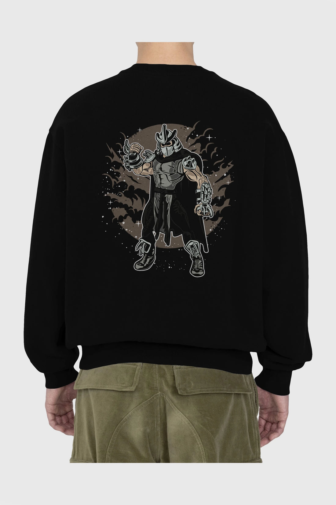 SHREDDER Arka Baskılı Oversize Sweatshirt Erkek Kadın Unisex