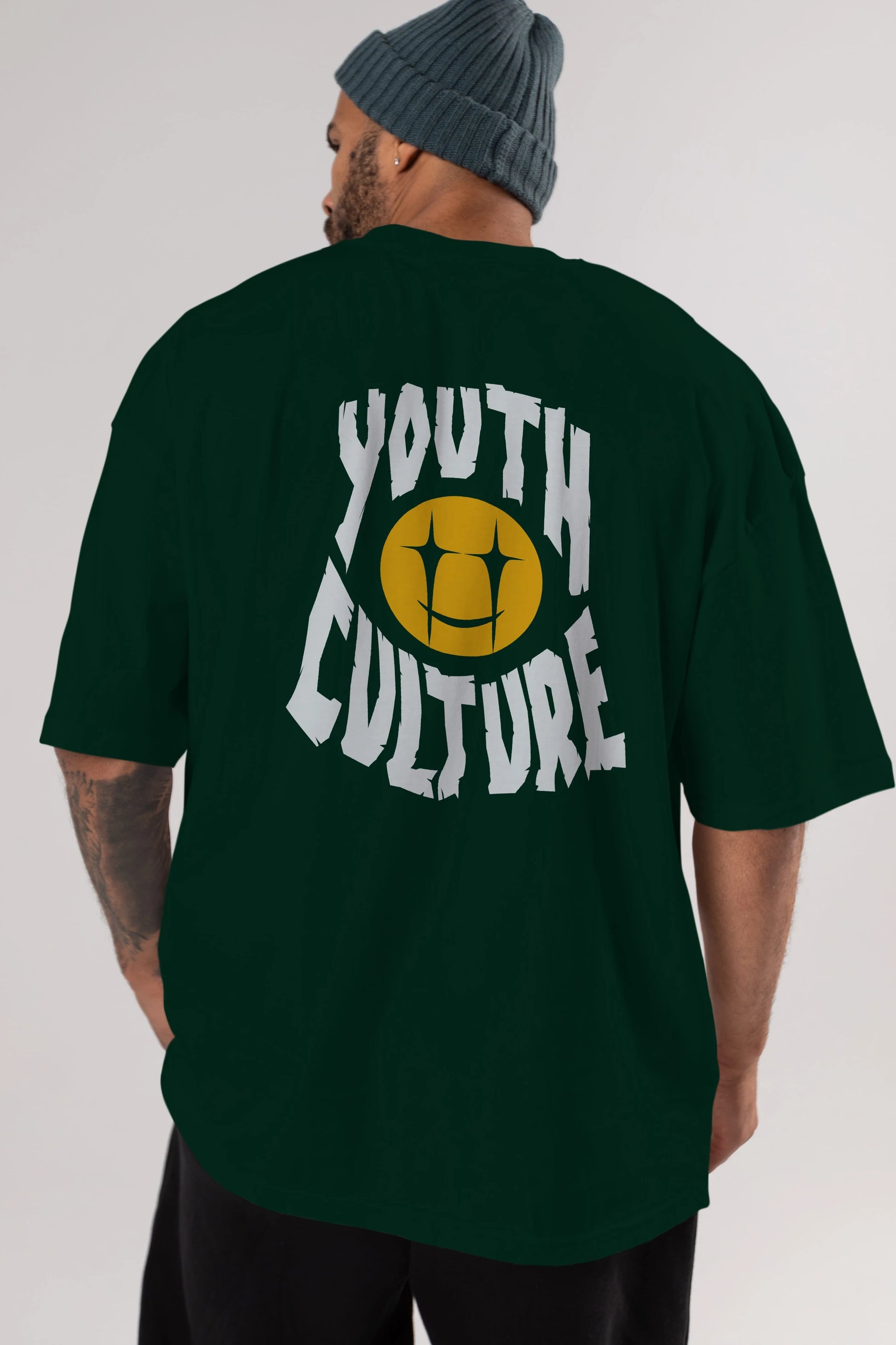 Youth Culture Arka Baskılı Oversize t-shirt Erkek Kadın Unisex