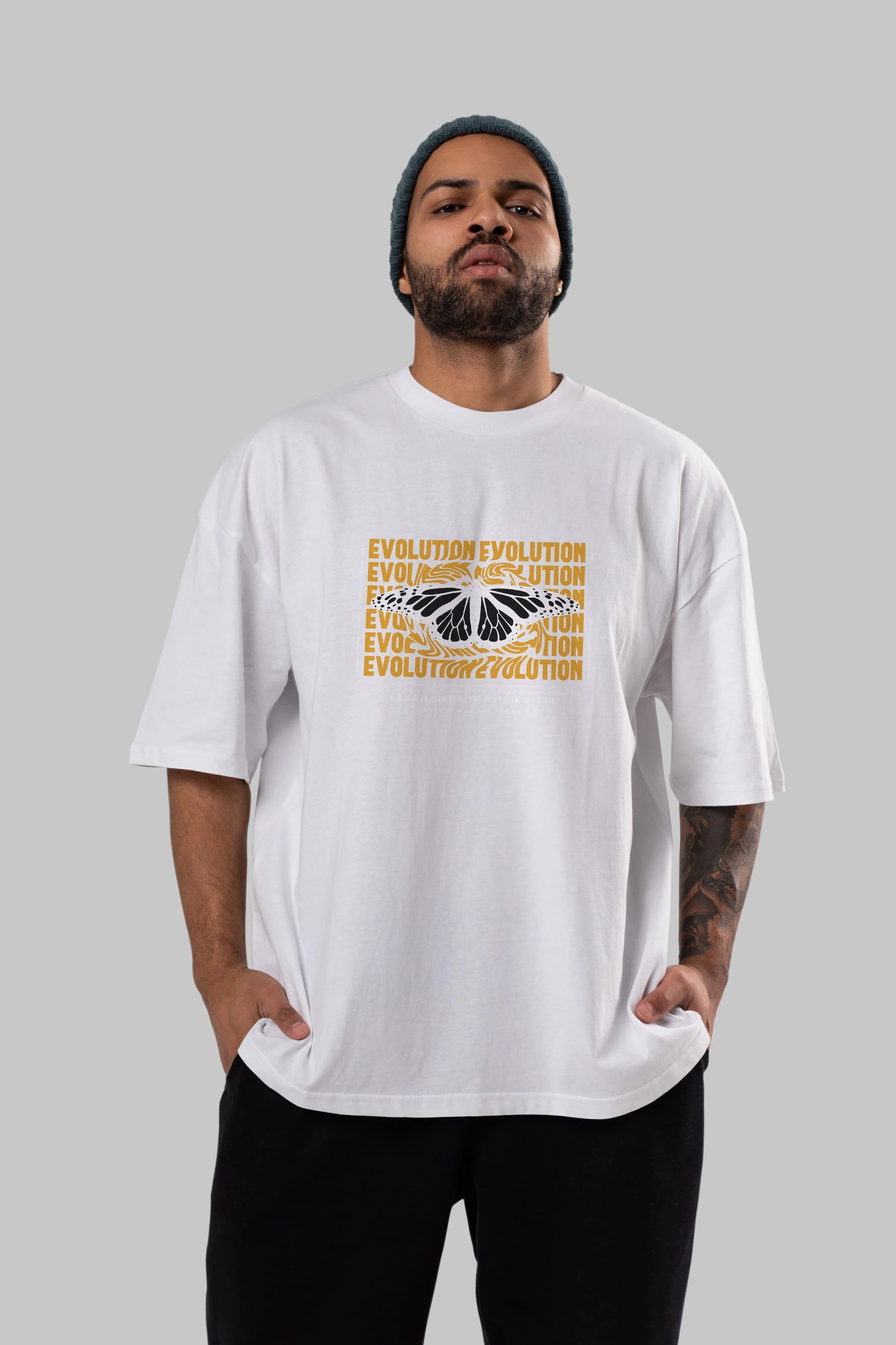 Evolution Urban Style Ön Baskılı Oversize t-shirt Erkek Kadın Unisex
