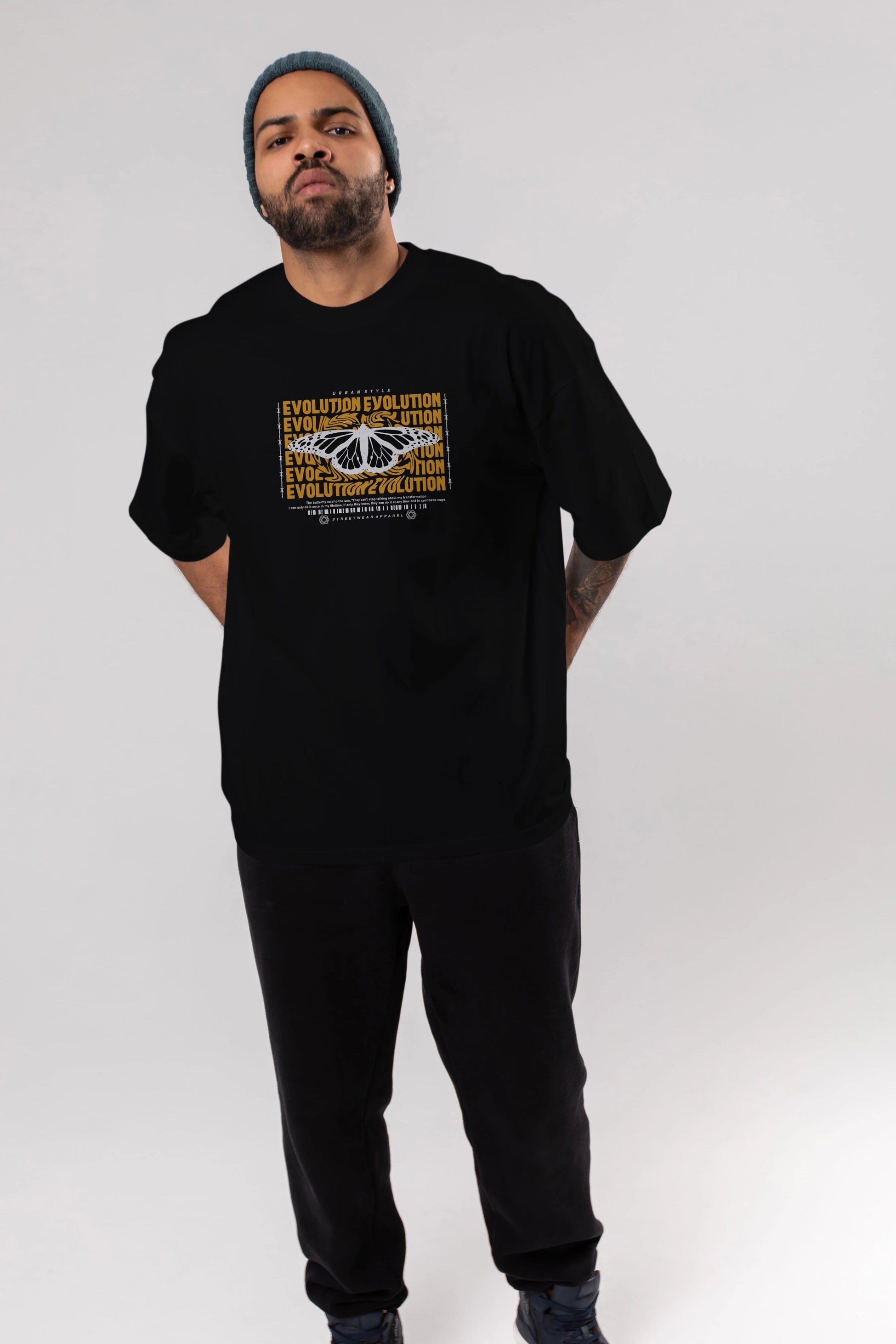 Evolution Urban Style Ön Baskılı Oversize t-shirt Erkek Kadın Unisex