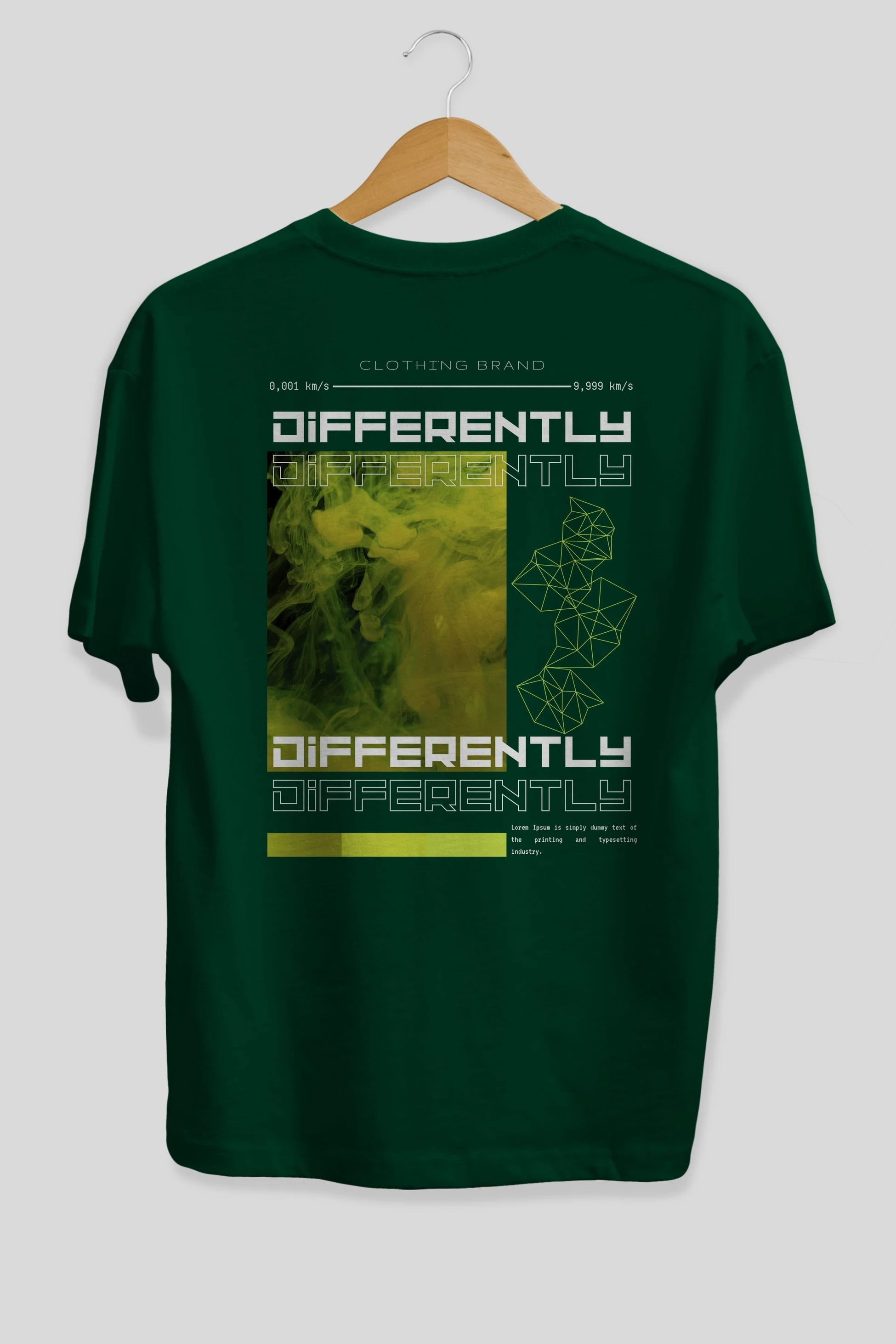 Differently Yazılı Arka Baskılı Oversize t-shirt Erkek Kadın Unisex