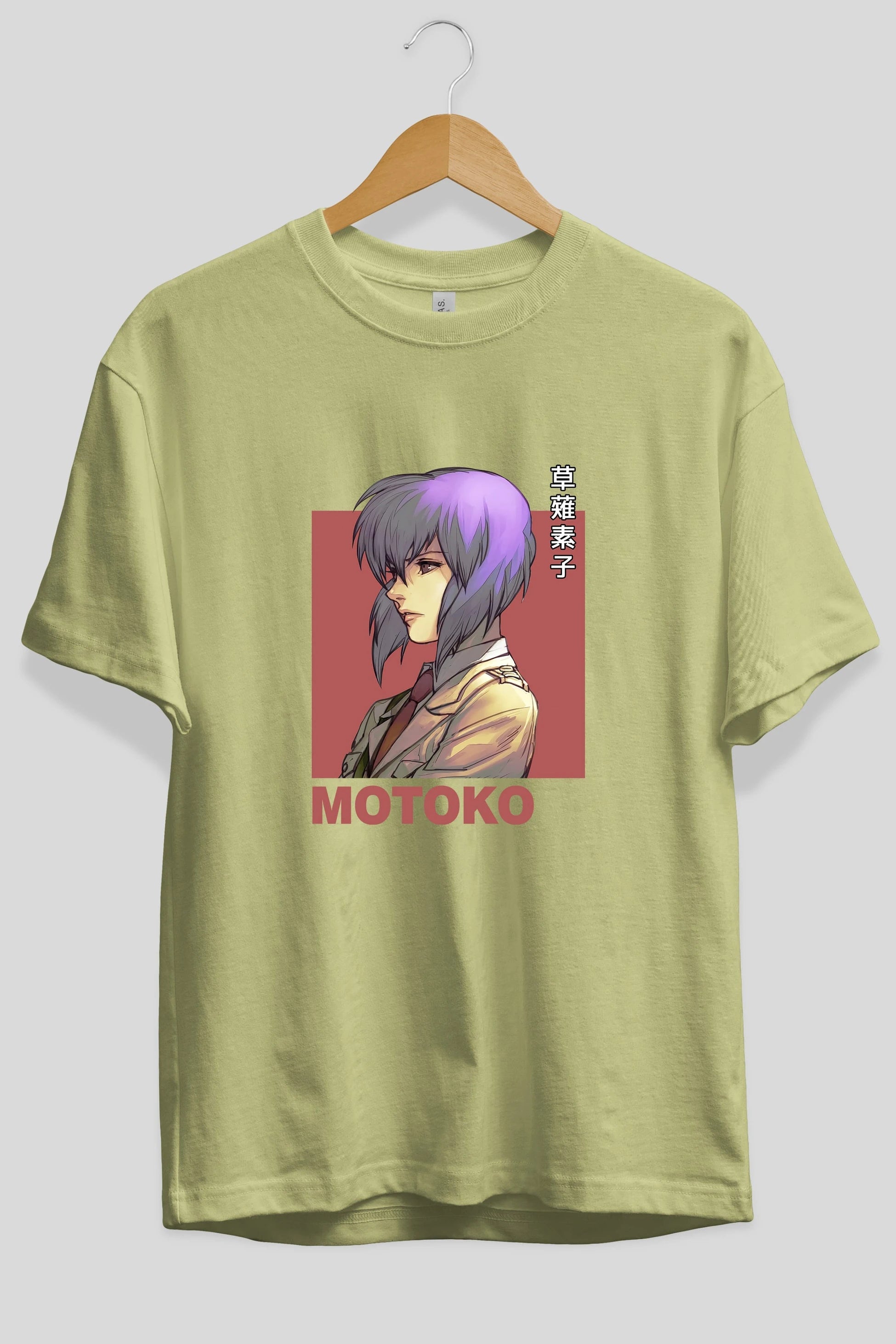 Motoko Kusanagi 12 Anime Ön Baskılı Oversize t-shirt %100 pamuk Erkek Kadın Unisex