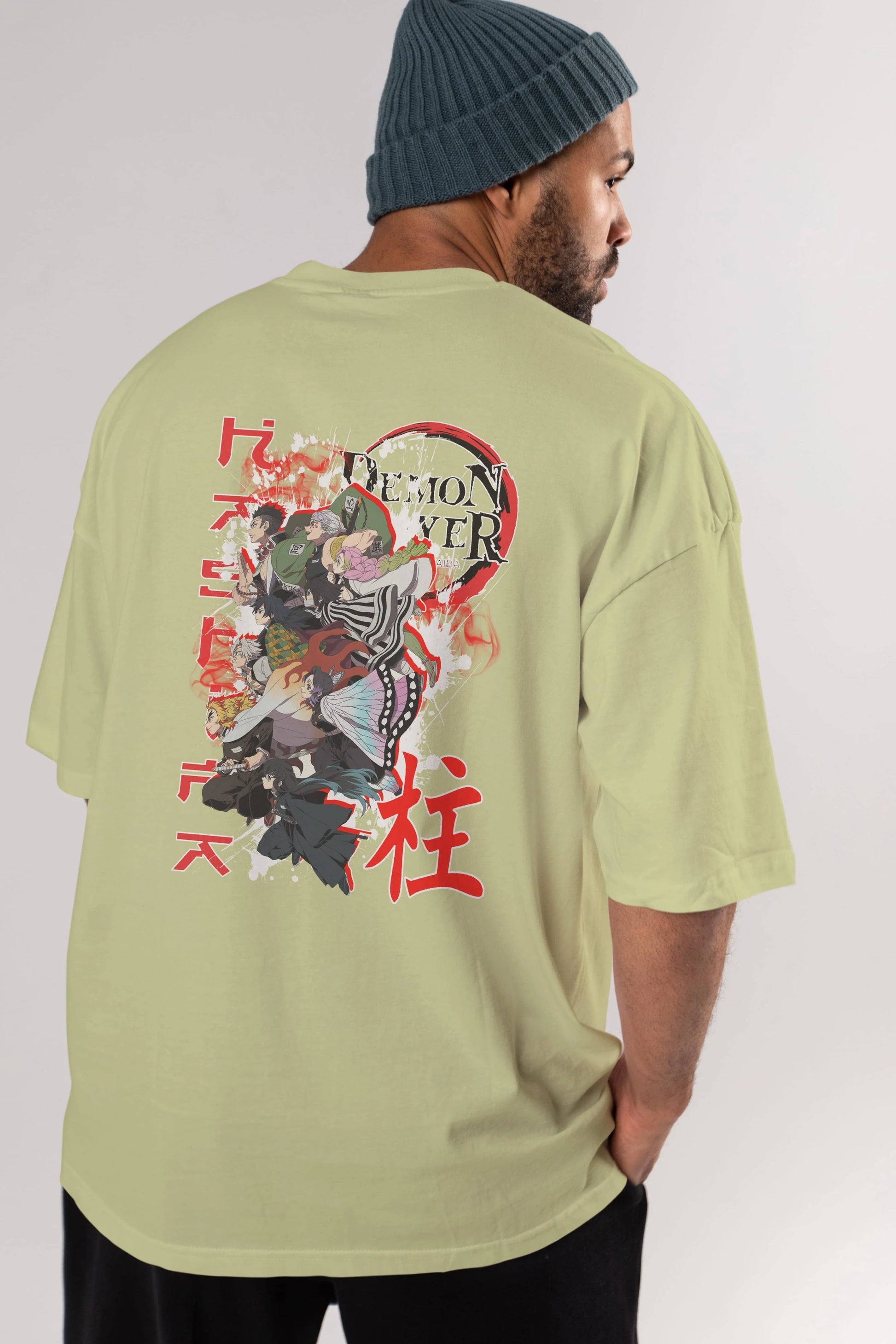 DEMON SLAYER SLAYERS Anime Arka Baskılı Oversize t-shirt Erkek Kadın Unisex