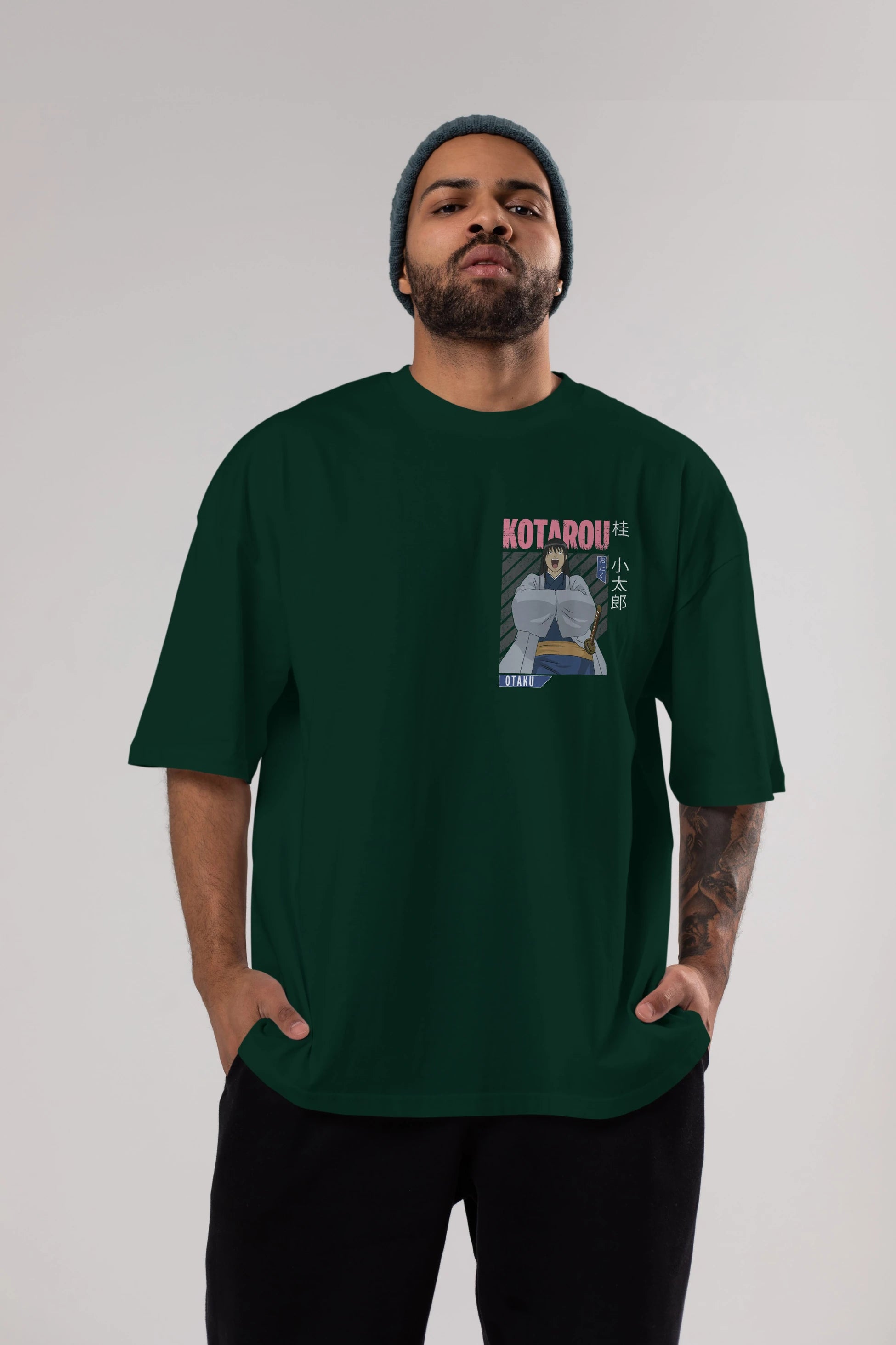 Kotarou Katsura GINTAMA 1 Ön Sol Baskılı Oversize t-shirt Erkek Kadın Unisex %100 Pamuk Bisiklet Yaka tişort