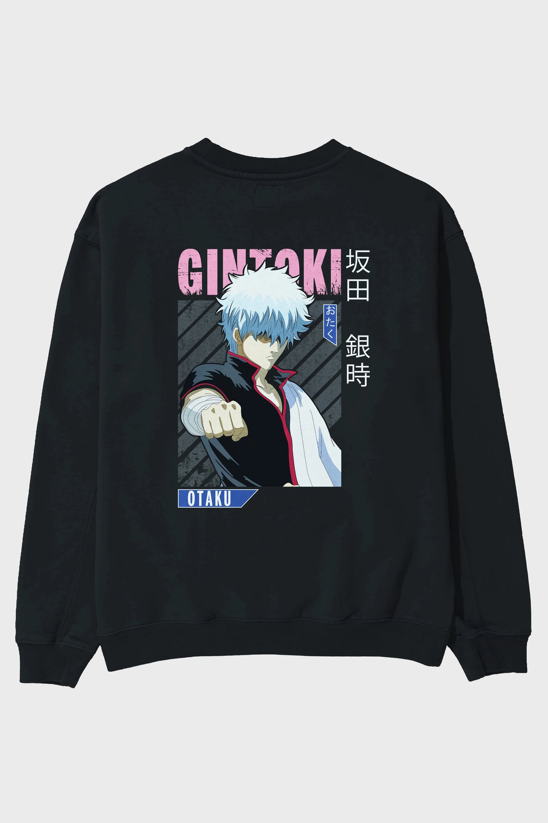 Gintoki Sakata GINTAMA 2 Anime Arka Baskılı Oversize Sweatshirt Erkek Kadın Unisex