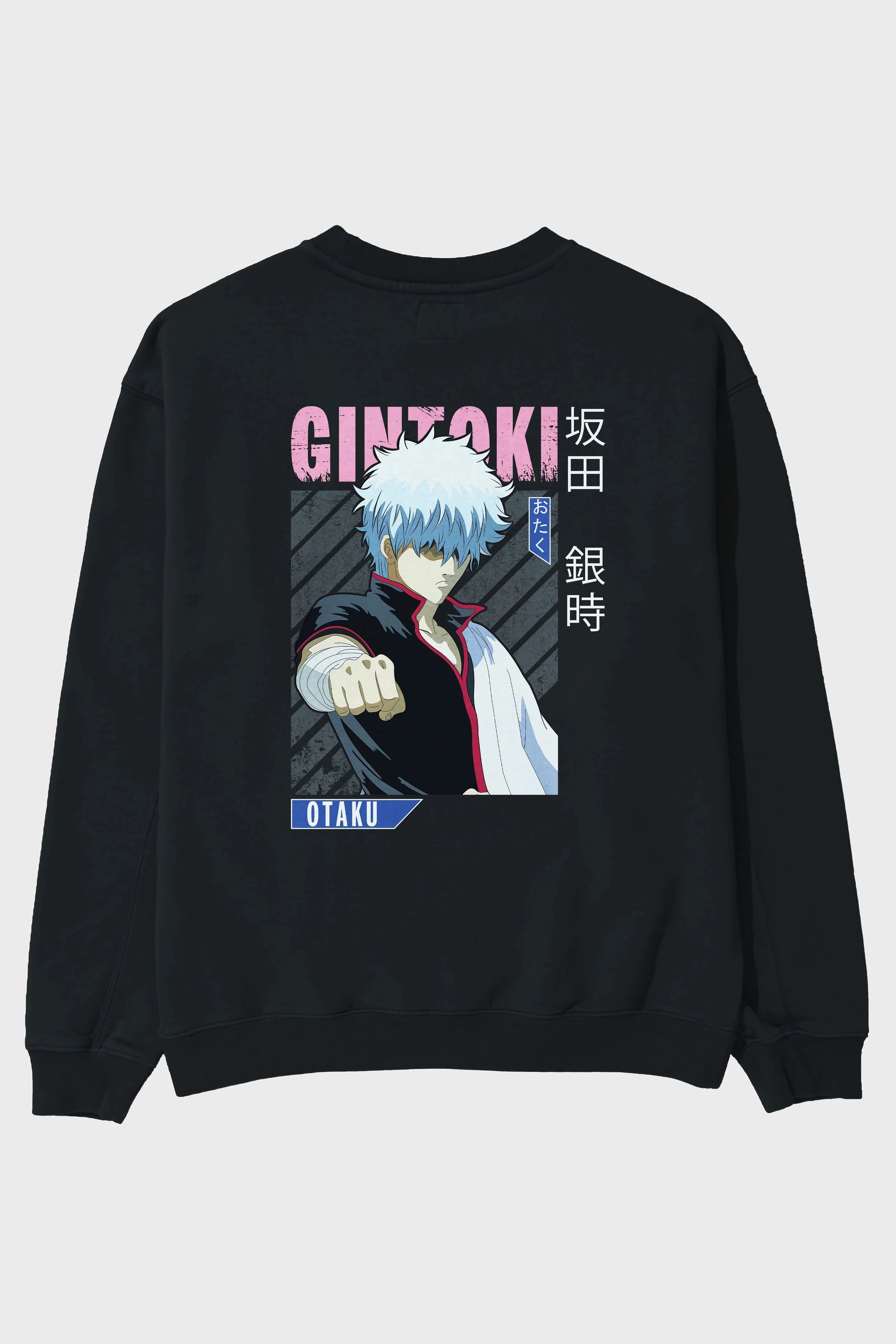 Gintoki Sakata GINTAMA 2 Anime Arka Baskılı Oversize Sweatshirt Erkek Kadın Unisex
