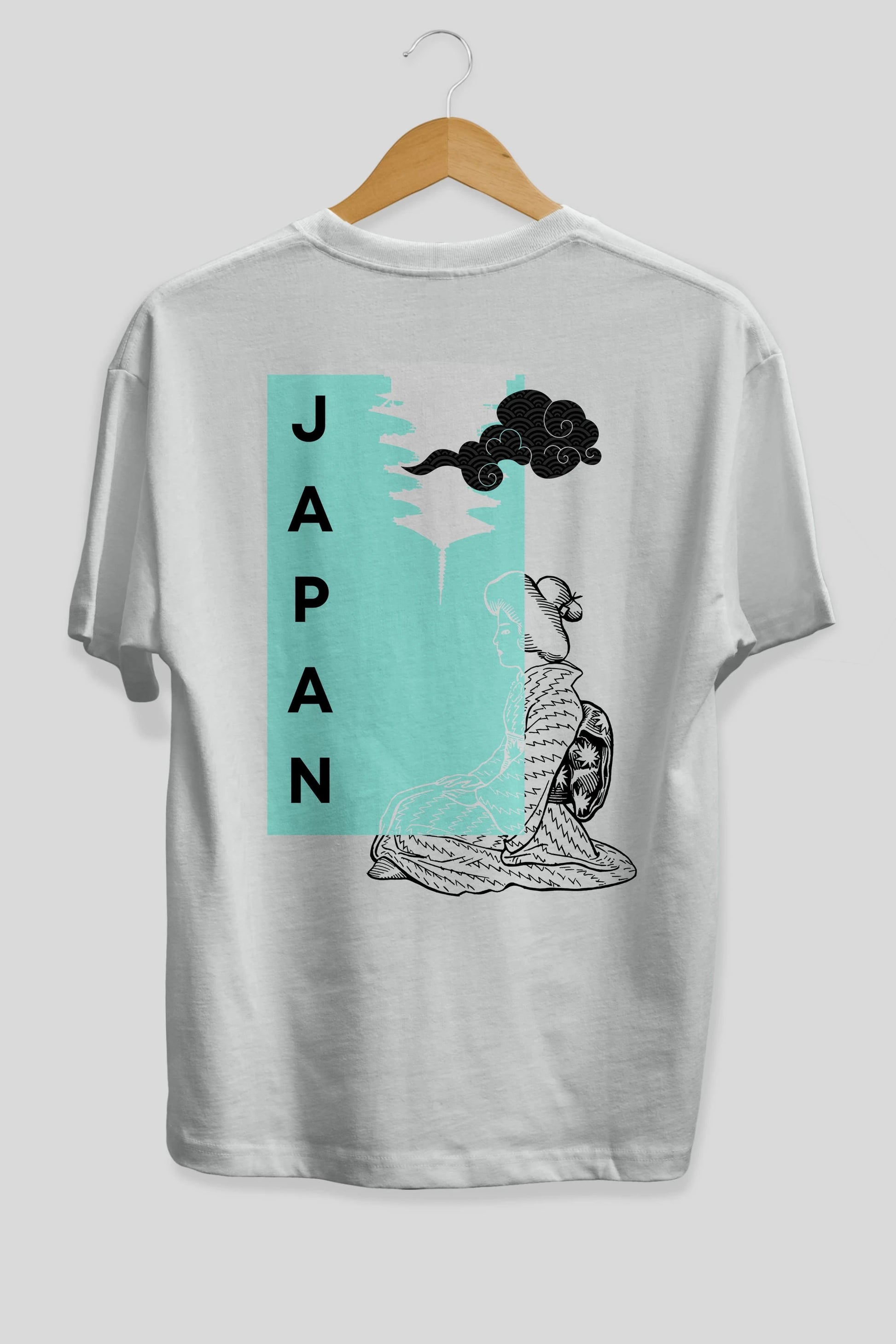 Japan Yazılı Streetwear Arka Baskılı Oversize t-shirt Erkek Kadın Unisex